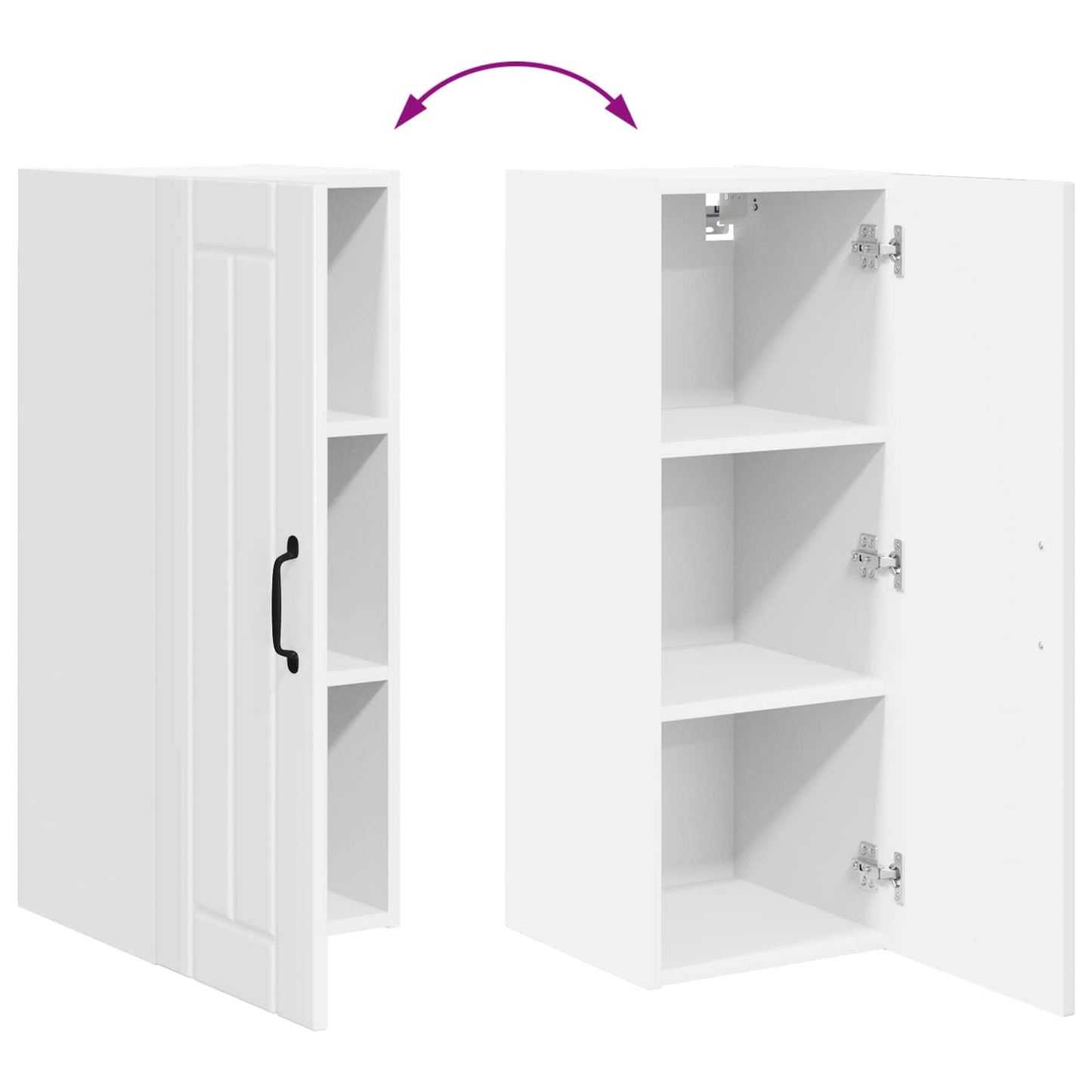 Wall Cabinet LUCCA High Gloss White 30 x 31 x 80 cm