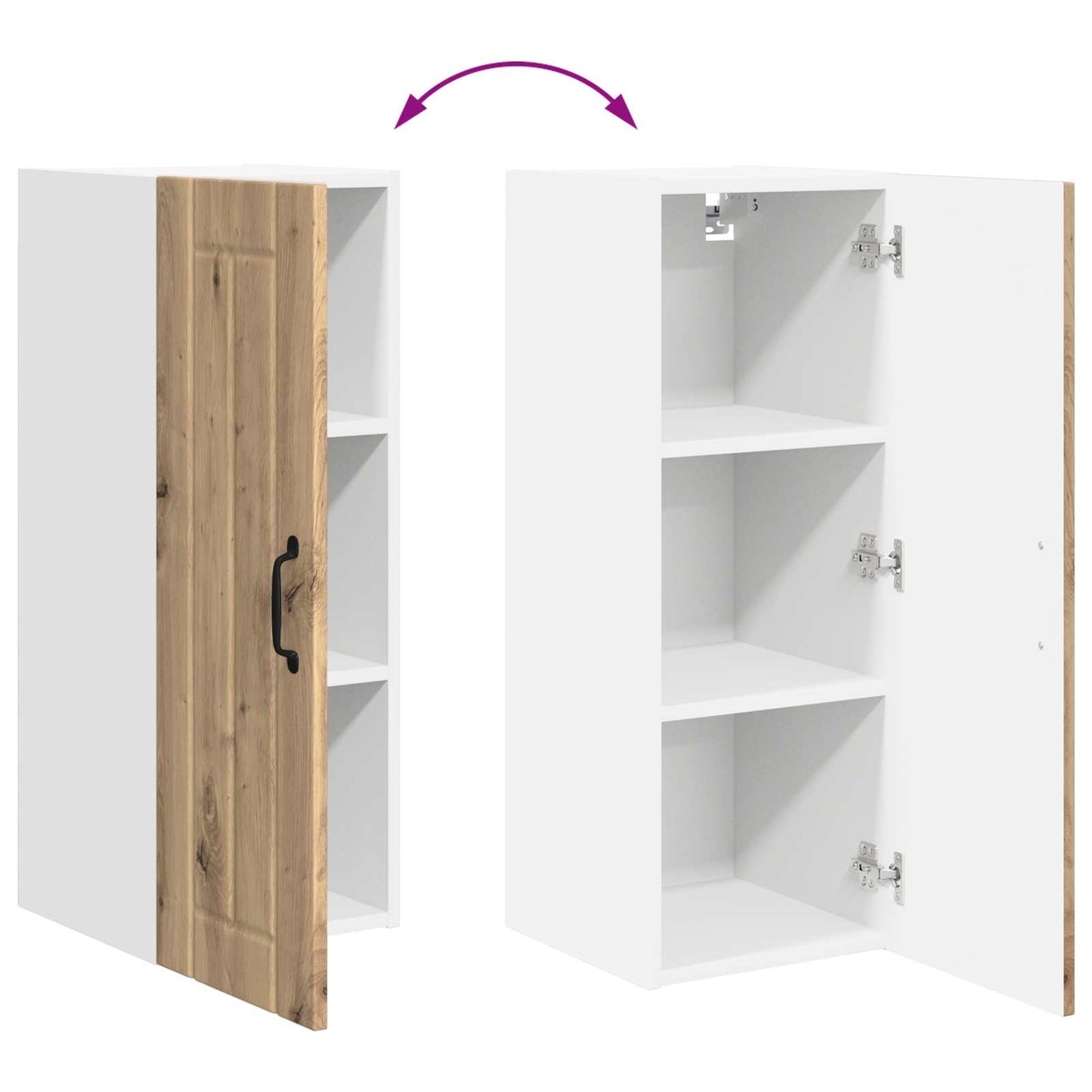 Wall Cabinet LUCCA Artisan Oak 30 x 31 x 80 cm Engineered Wood