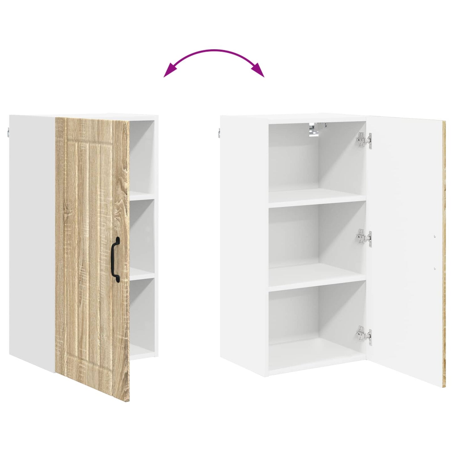 Wall Cabinet LUCCA Sonoma Oak 40 x 31 x 80 cm Engineered Wood