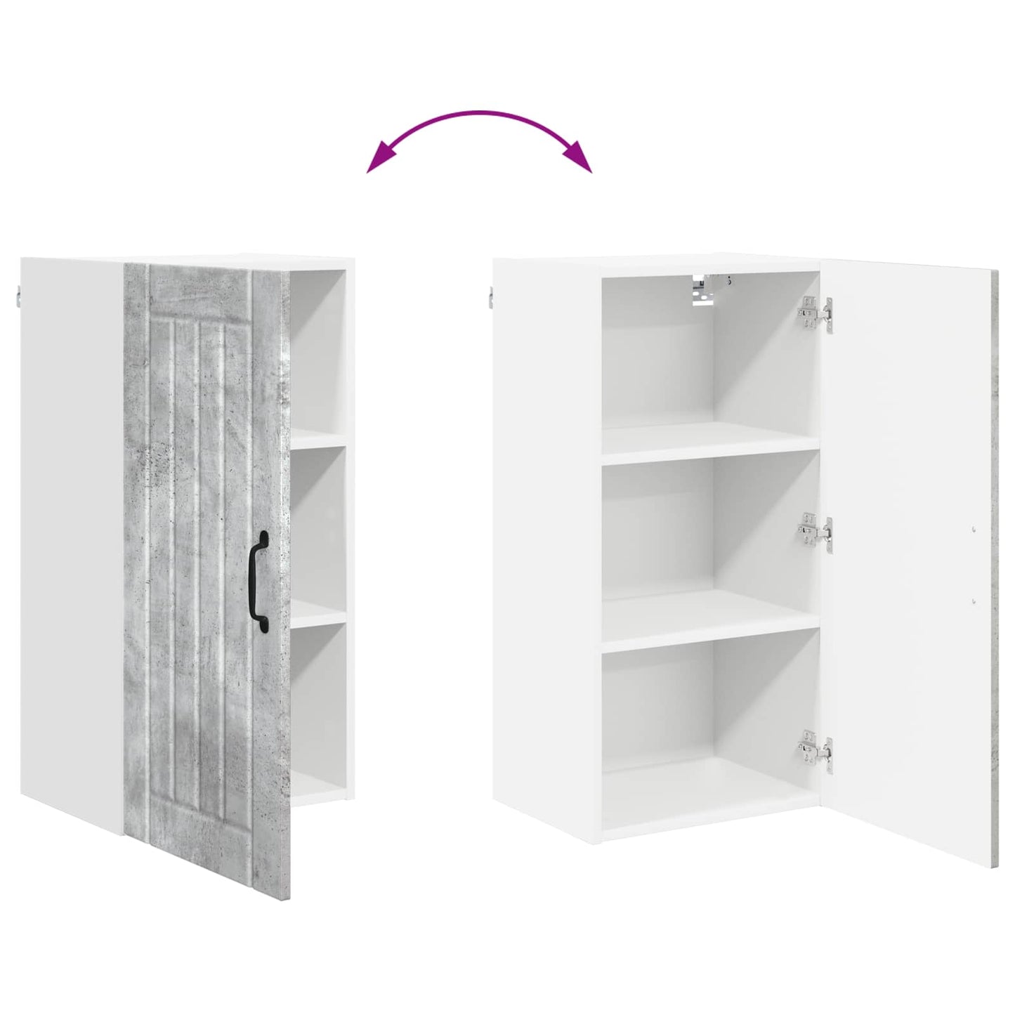 Wall Cabinet LUCCA Concrete Grey 40 x 31 x 80 cm