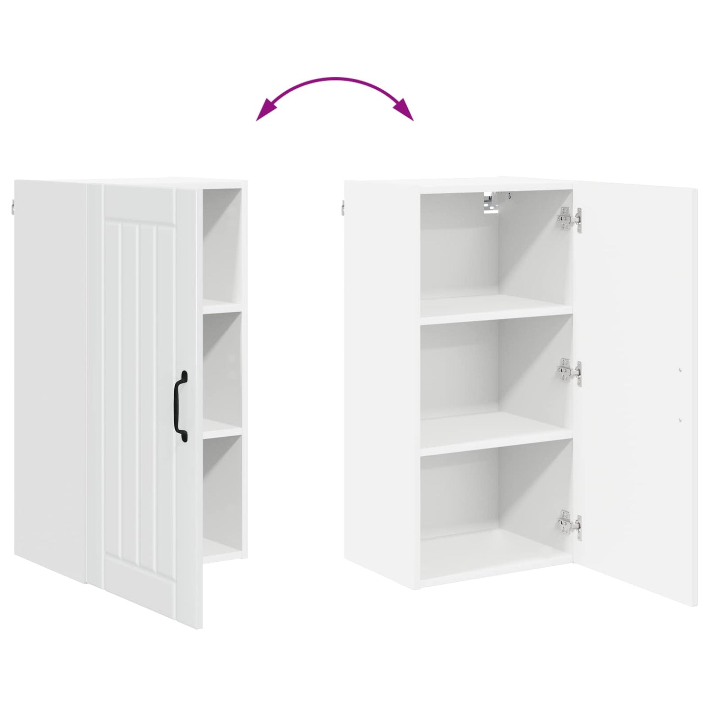 Wall Cabinet LUCCA High Gloss White 40 x 31 x 80 cm