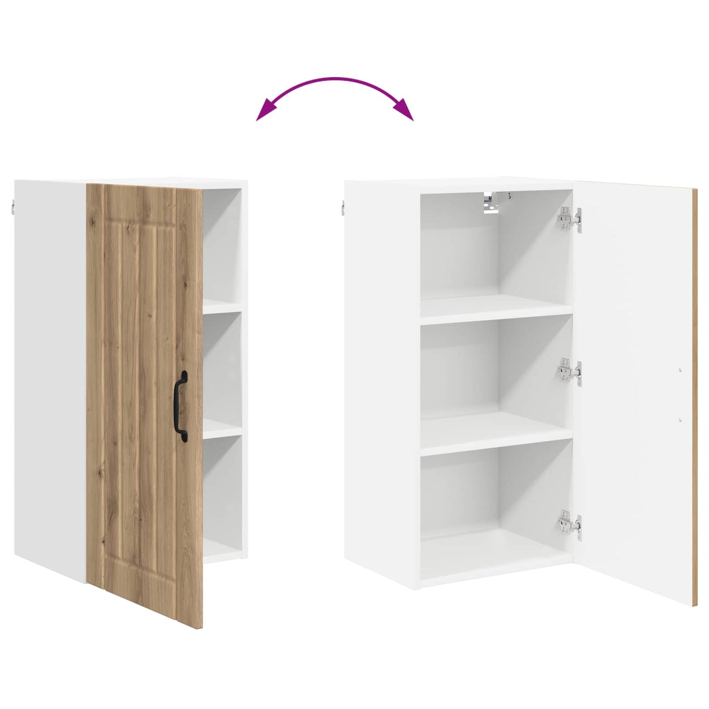 Wall Cabinet LUCCA Artisan Oak 40 x 31 x 80 cm Engineered Wood