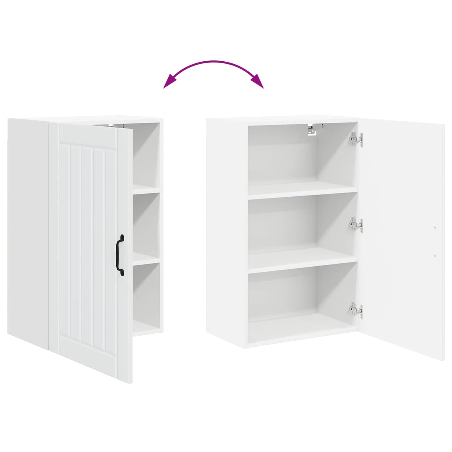 Wall Cabinet LUCCA White 50 x 31 x 80 cm Engineered Wood