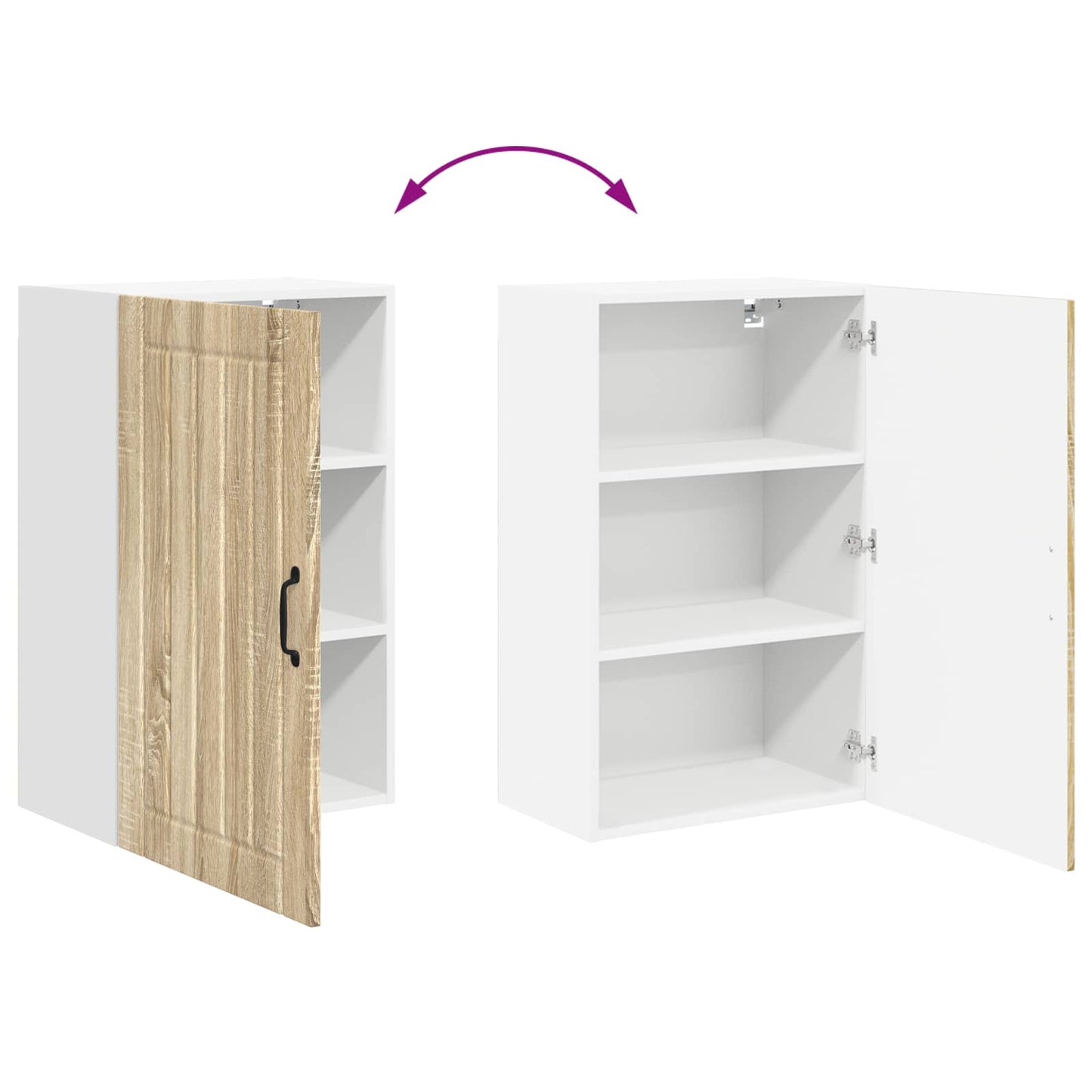 Wall Cabinet LUCCA Sonoma Oak 50 x 31 x 80 cm Engineered Wood