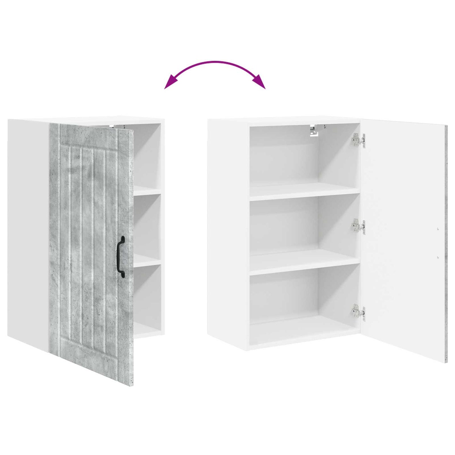 Wall Cabinet LUCCA Concrete Grey 50 x 31 x 80 cm
