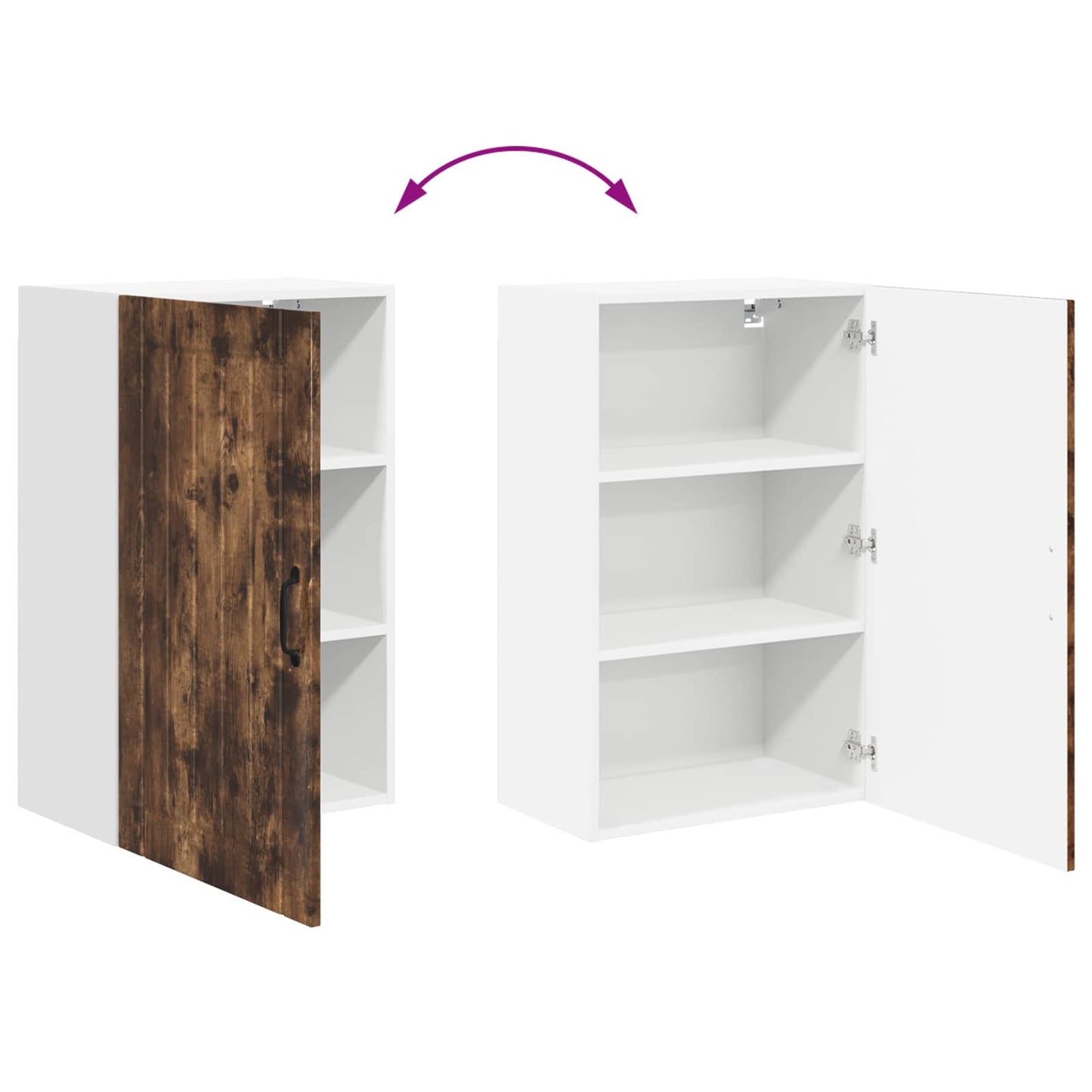 Wall Cabinet LUCCA Smoked Oak 50 x 31 x 80 cm Engineered Wood