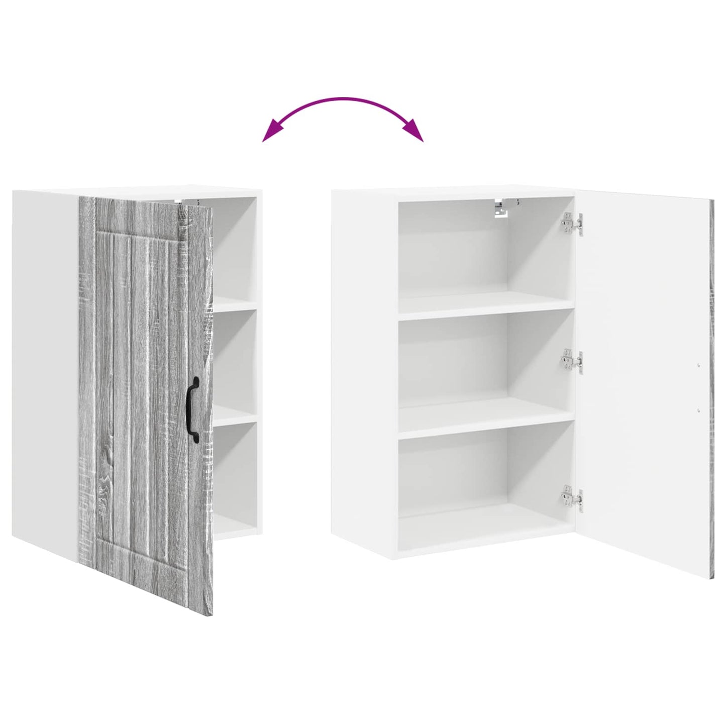 Wall Cabinet LUCCA Grey Sonoma 50 x 31 x 80 cm Engineered Wood