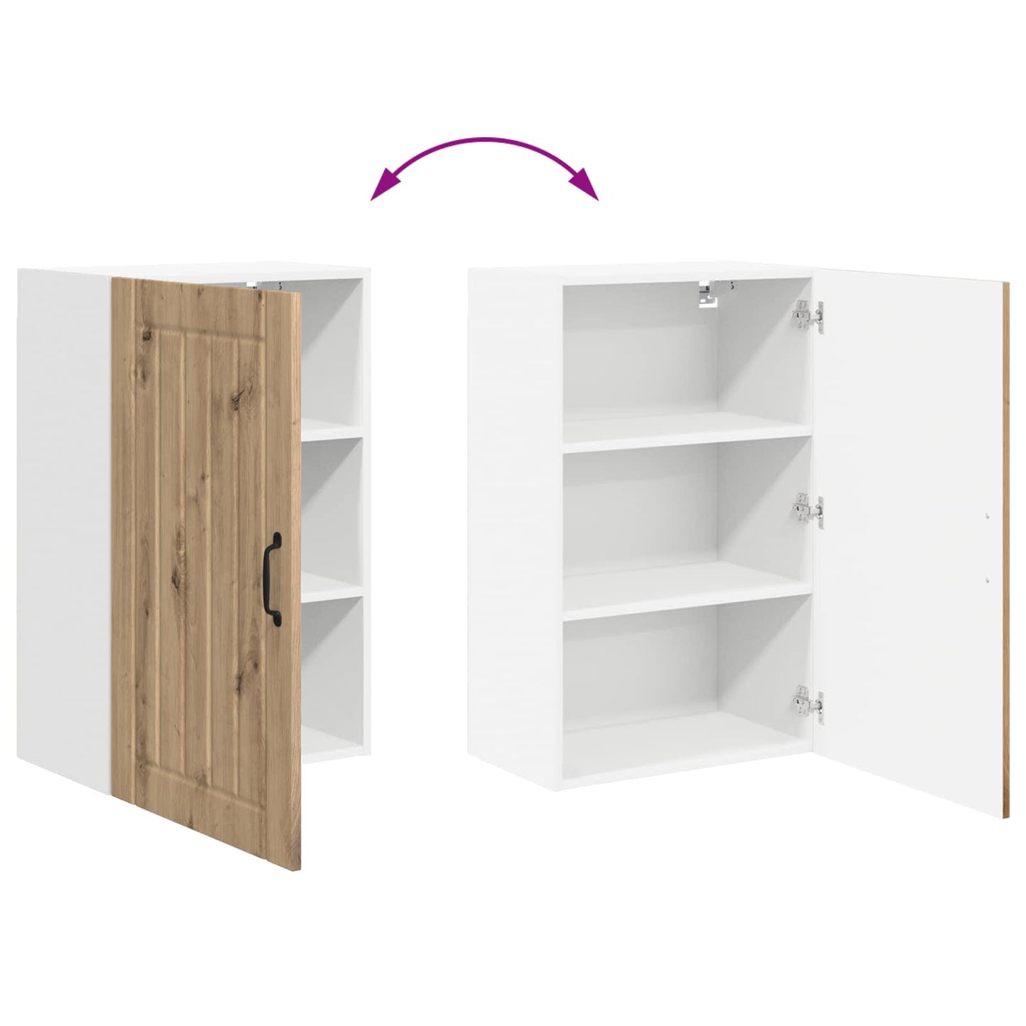 Wall Cabinet LUCCA Artisan Oak 50 x 31 x 80 cm Engineered Wood
