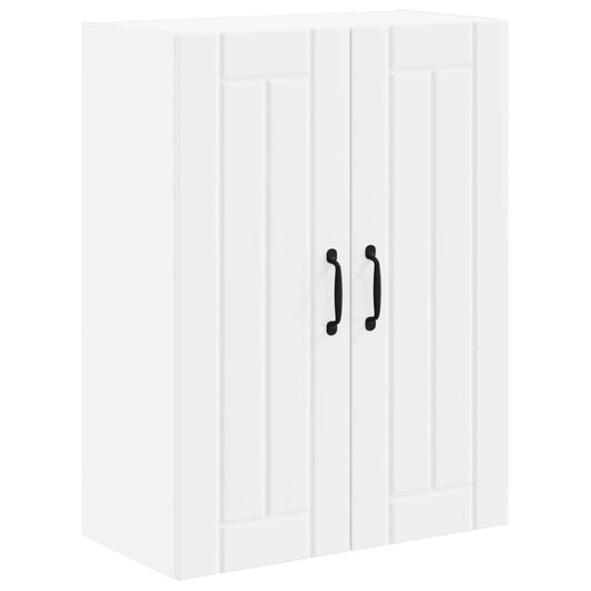 Wall Glass Cabinet LUCCA White 60 x 31 x 80 cm Engineered Wood