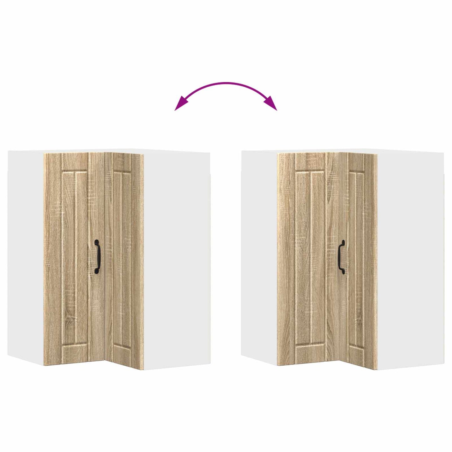 Wall Corner Cabinet LUCCA Sonoma Oak 57 x 57 x 80 cm