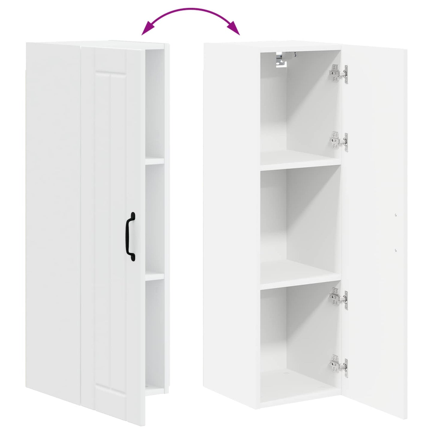 Wall Cabinet LUCCA White 30 x 31 x 100 cm Engineered Wood