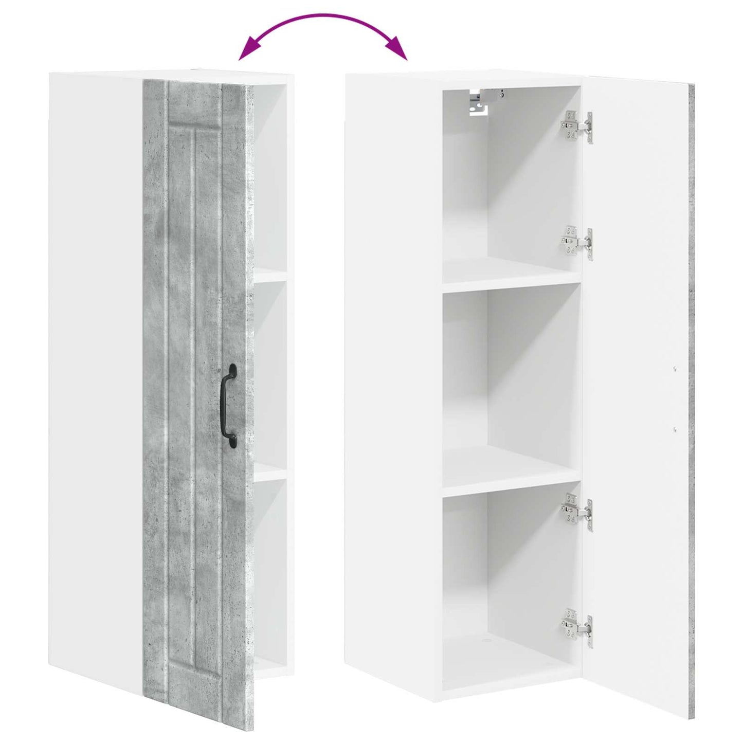 Wall Cabinet LUCCA Concrete Grey 30 x 31 x 100 cm