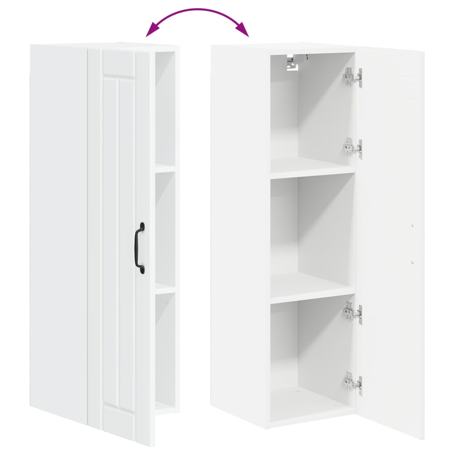 Wall Cabinet LUCCA High Gloss White 30 x 31 x 100 cm