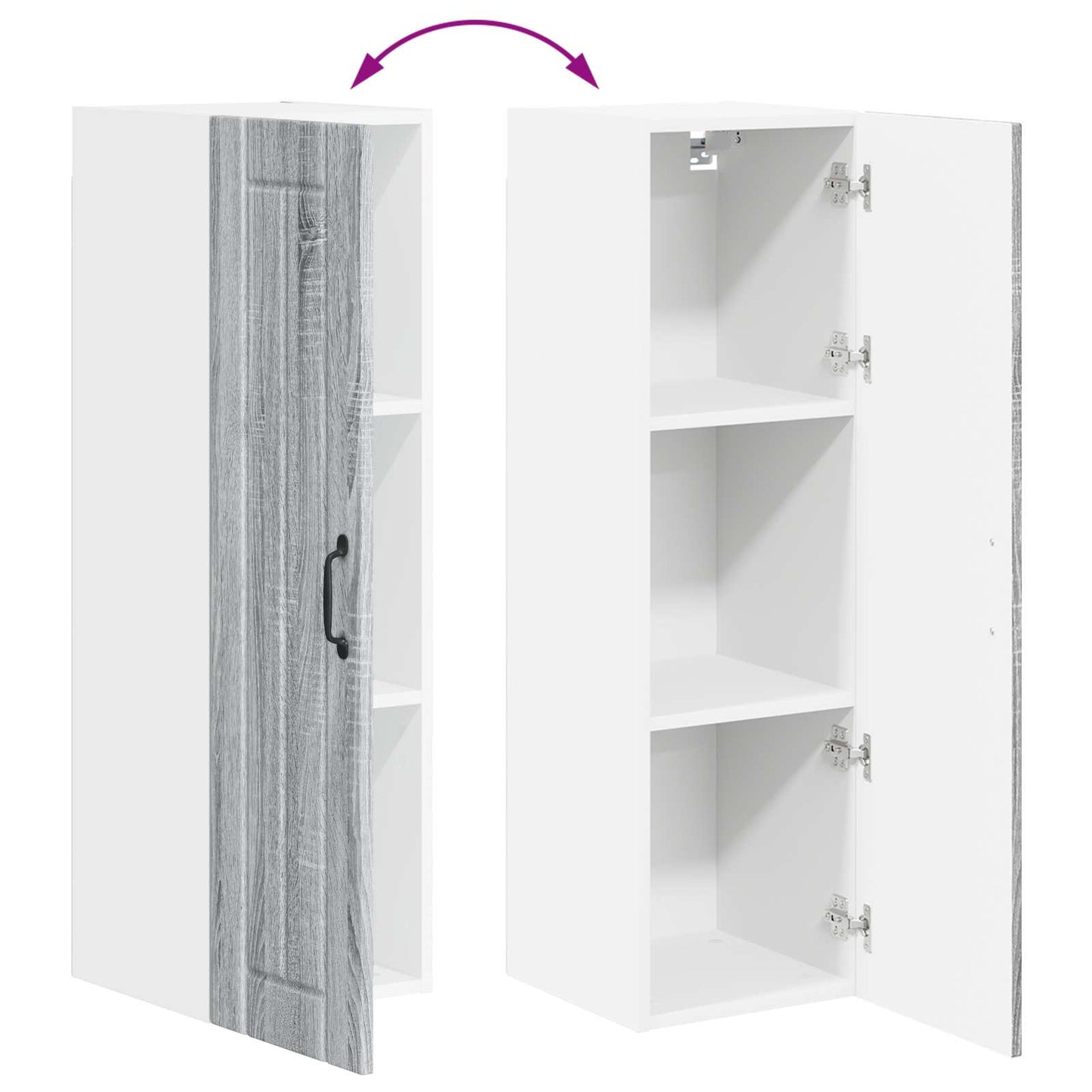 Wall Cabinet LUCCA Grey Sonoma 30 x 31 x 100 cm Engineered Wood