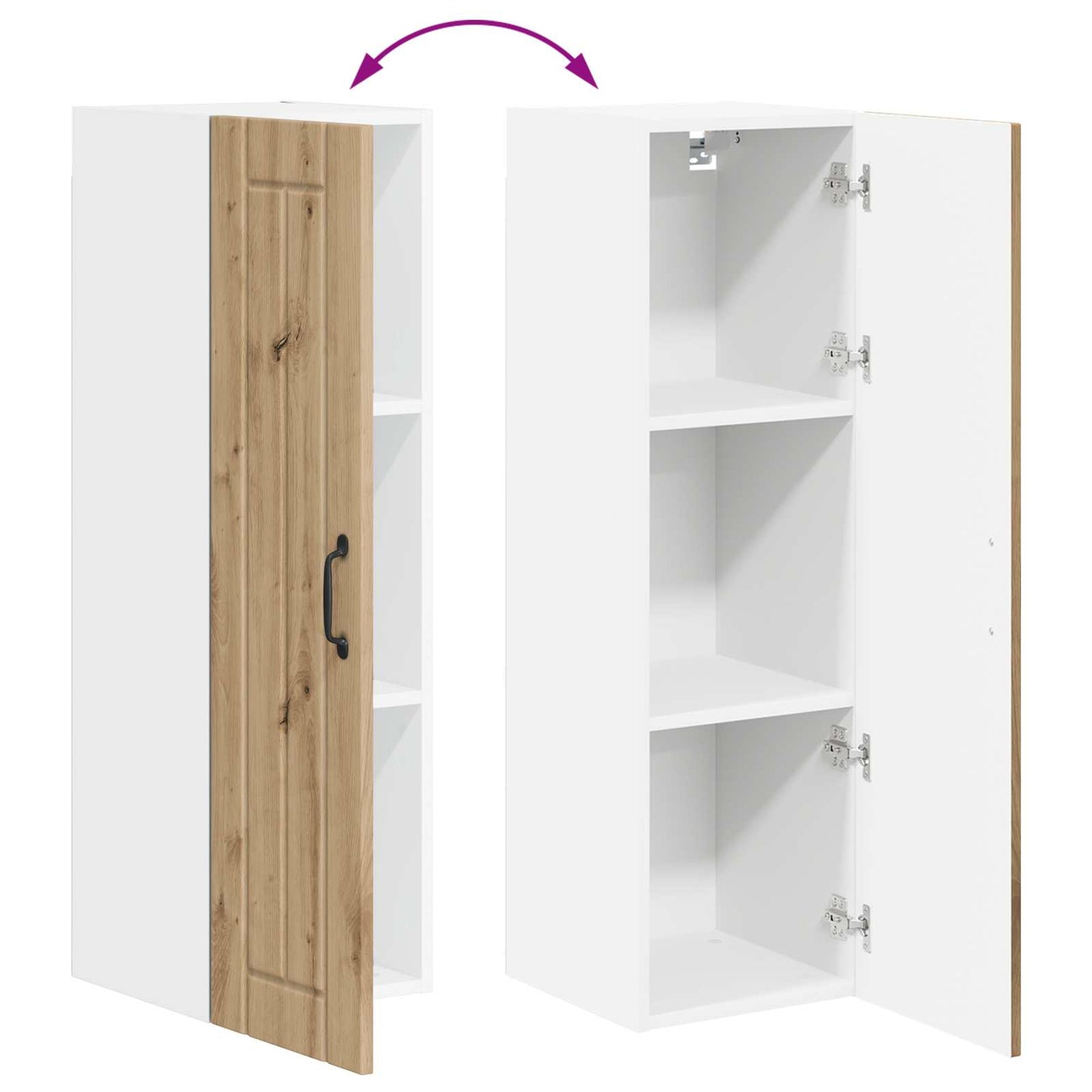 Wall Cabinet LUCCA Artisan Oak 30 x 31 x 100 cm Engineered Wood