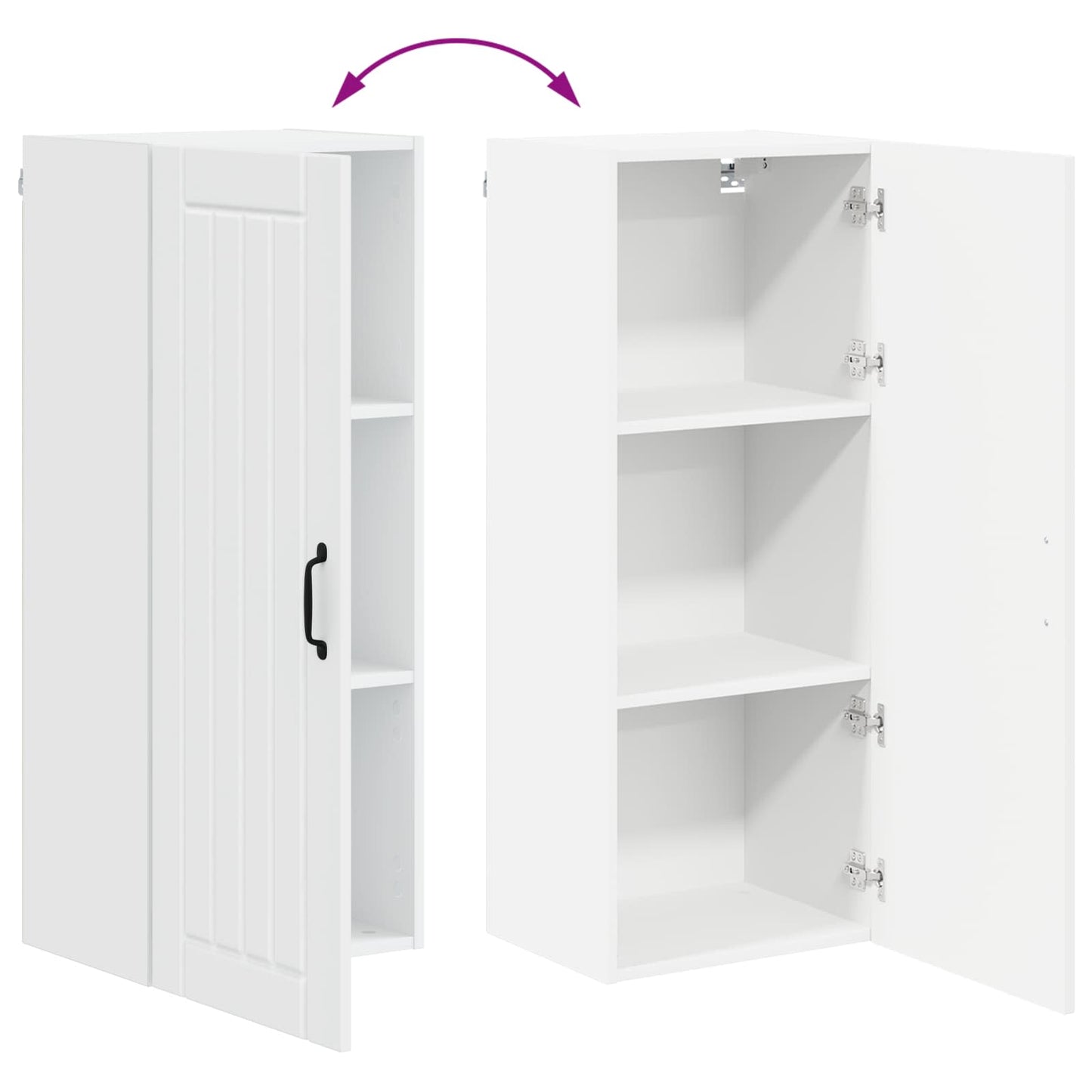 Wall Cabinet LUCCA White 40 x 31 x 100 cm Engineered Wood