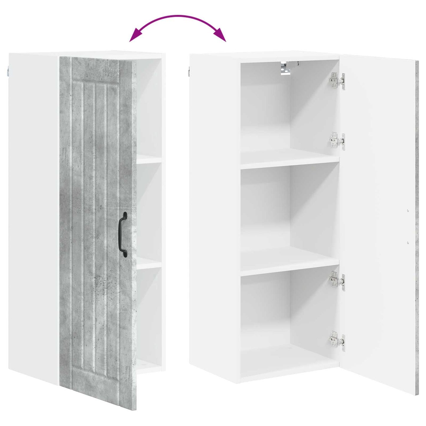 Wall Cabinet LUCCA Concrete Grey 40 x 31 x 100 cm