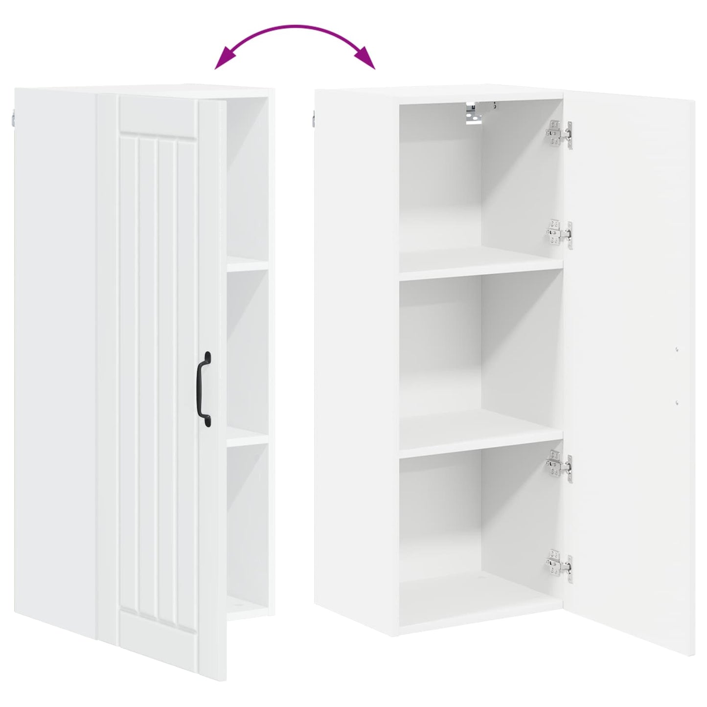 Wall Cabinet LUCCA High Gloss White 40 x 31 x 100 cm