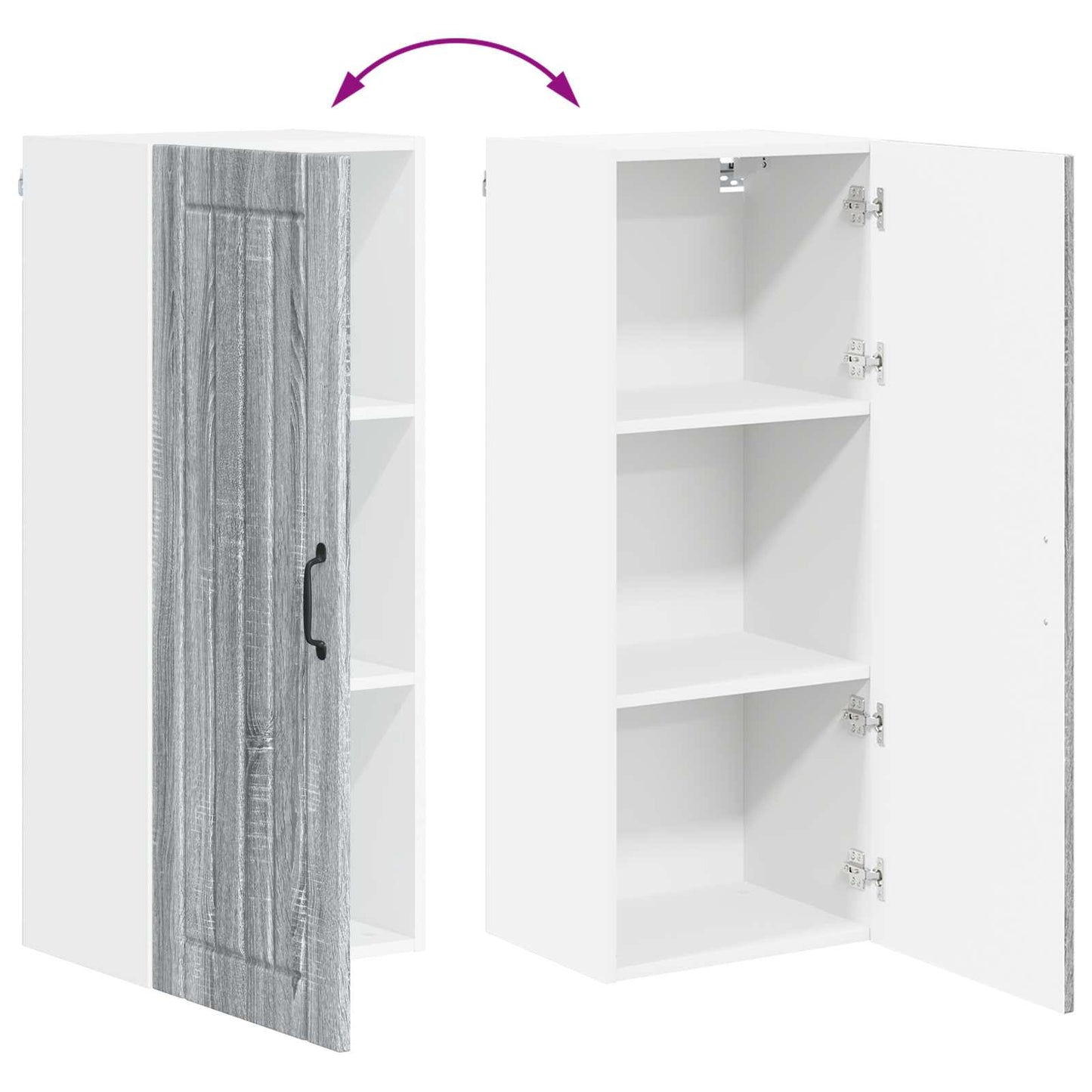 Wall Cabinet LUCCA Grey Sonoma 40 x 31 x 100 cm Engineered Wood