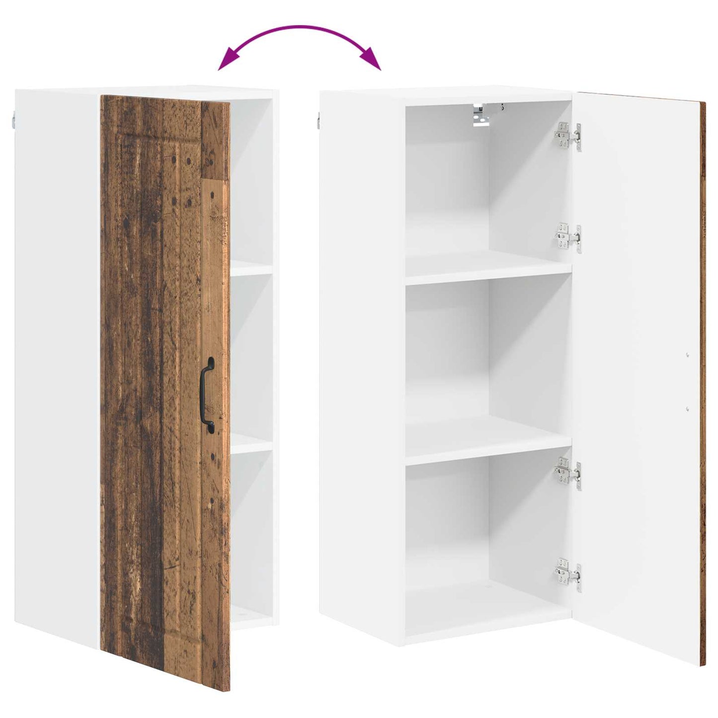 Wall Cabinet LUCCA Old Wood 40 x 31 x 100 cm Engineered Wood