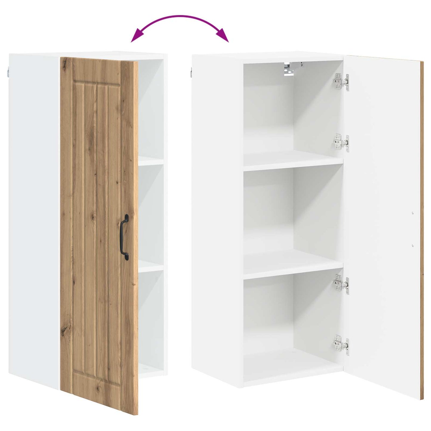 Wall Cabinet LUCCA Artisan Oak 40 x 31 x 100 cm Engineered Wood