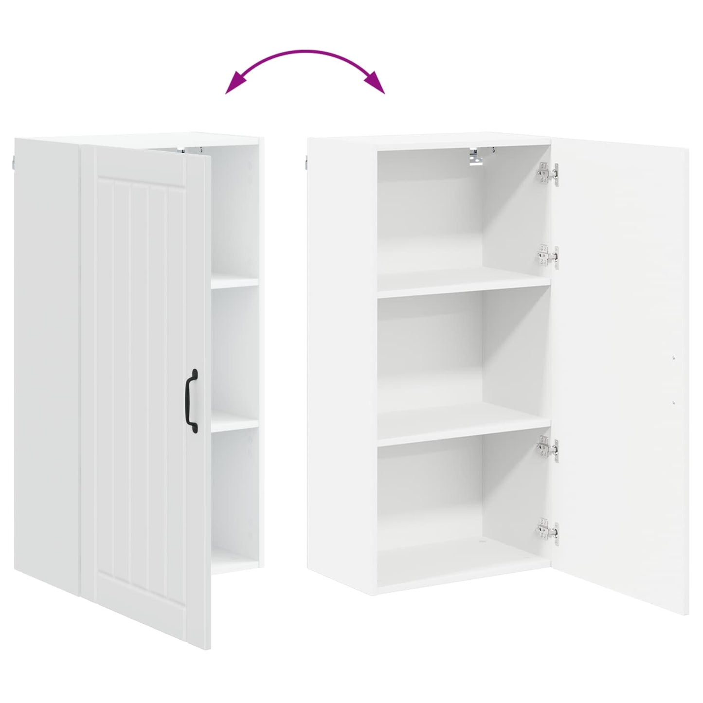 Wall Cabinet LUCCA White 50 x 31 x 100 cm Engineered Wood
