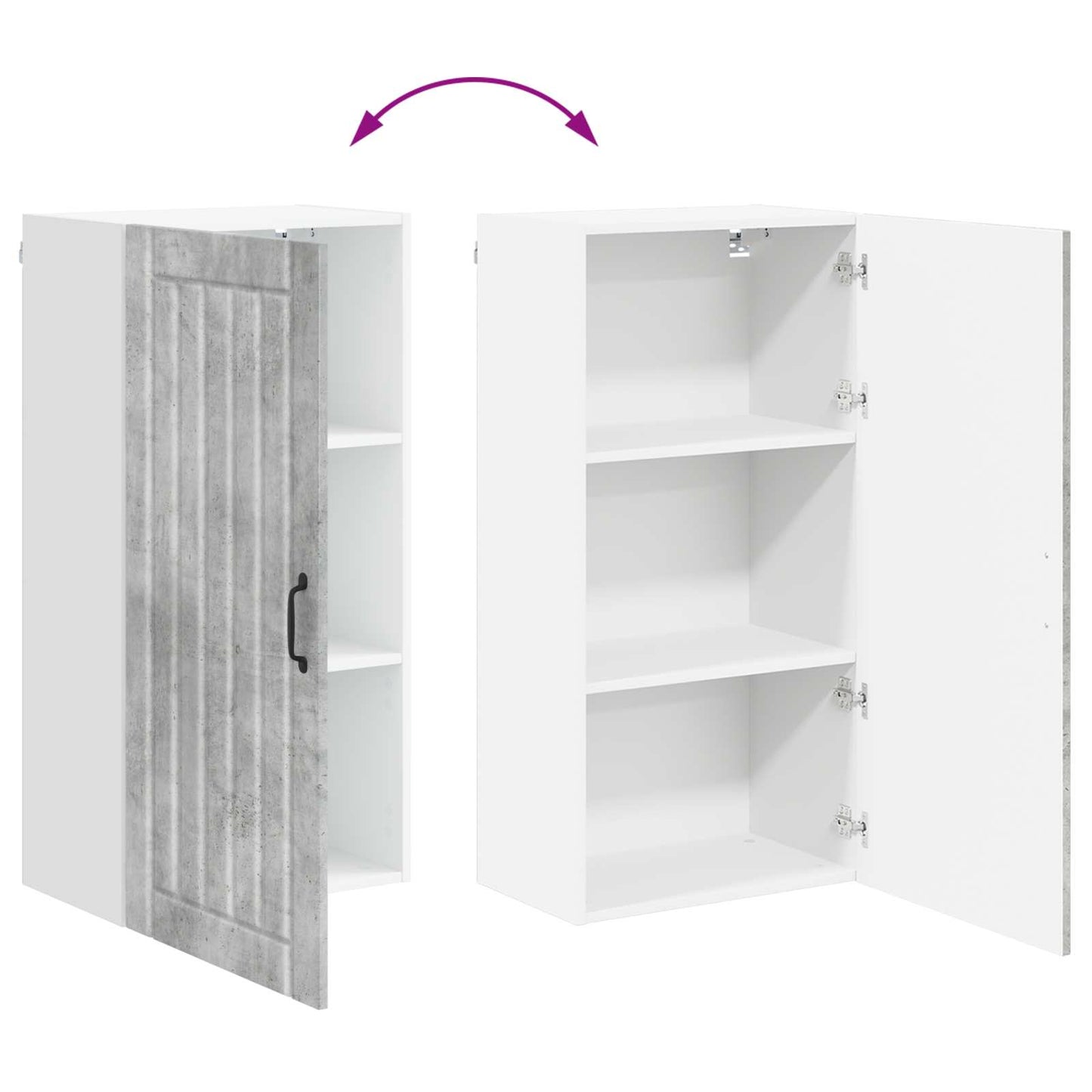 Wall Cabinet LUCCA Concrete Grey 50 x 31 x 100 cm