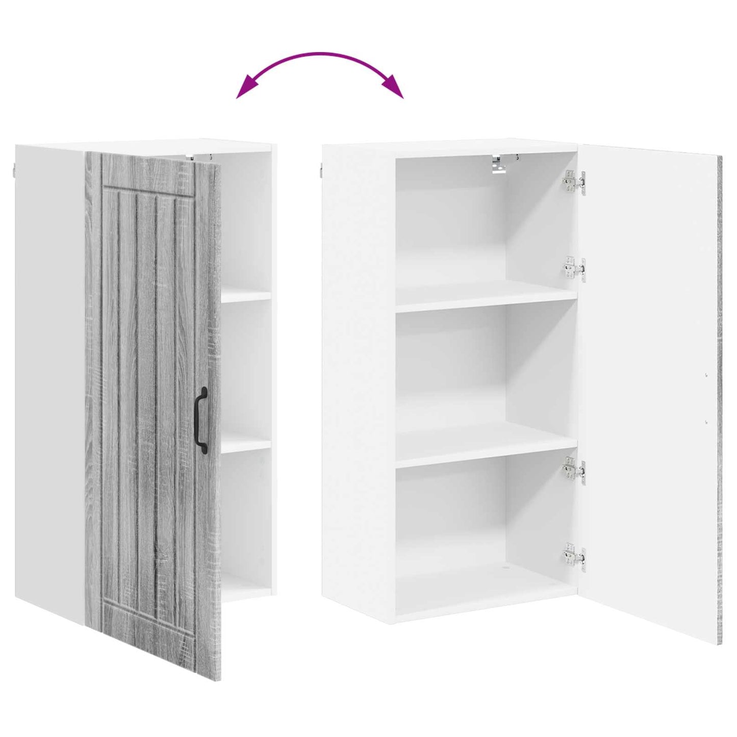 Wall Cabinet LUCCA Grey Sonoma 50 x 31 x 100 cm Engineered Wood