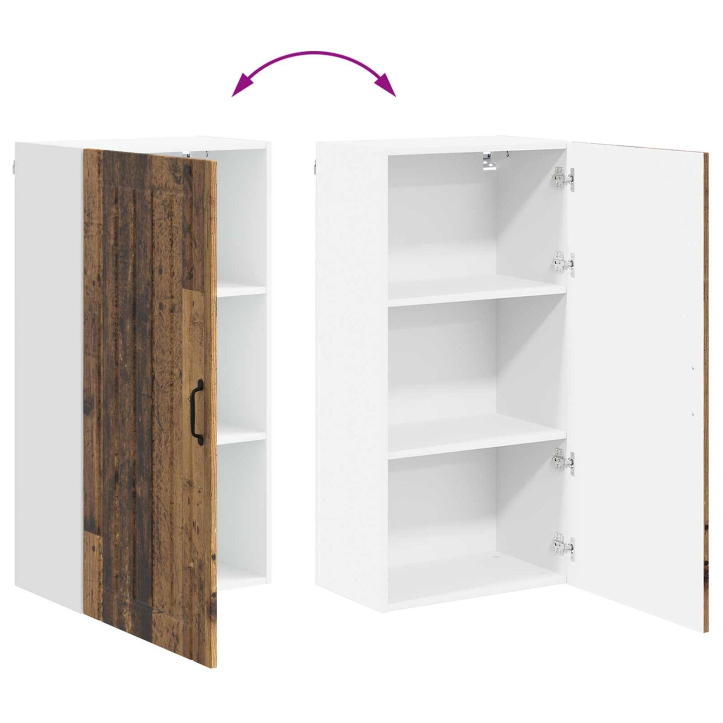 Wall Cabinet LUCCA Old Wood 50 x 31 x 100 cm Engineered Wood