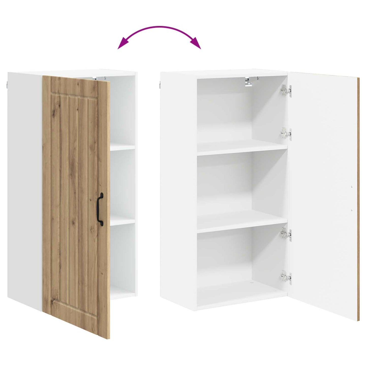 Wall Cabinet LUCCA Artisan Oak 50 x 31 x 100 cm Engineered Wood