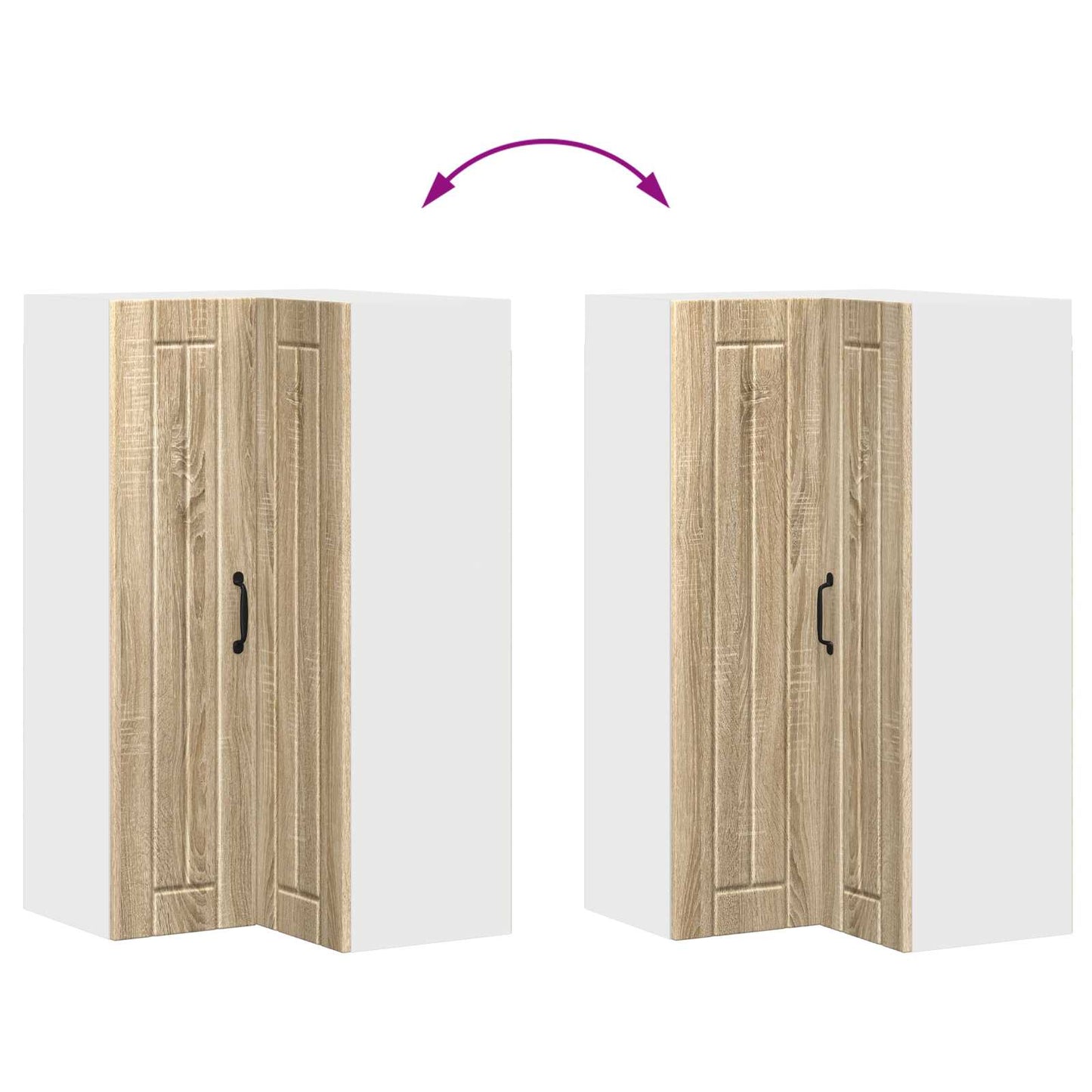 Wall Corner Cabinet LUCCA Sonoma Oak 57 x 57 x 100 cm
