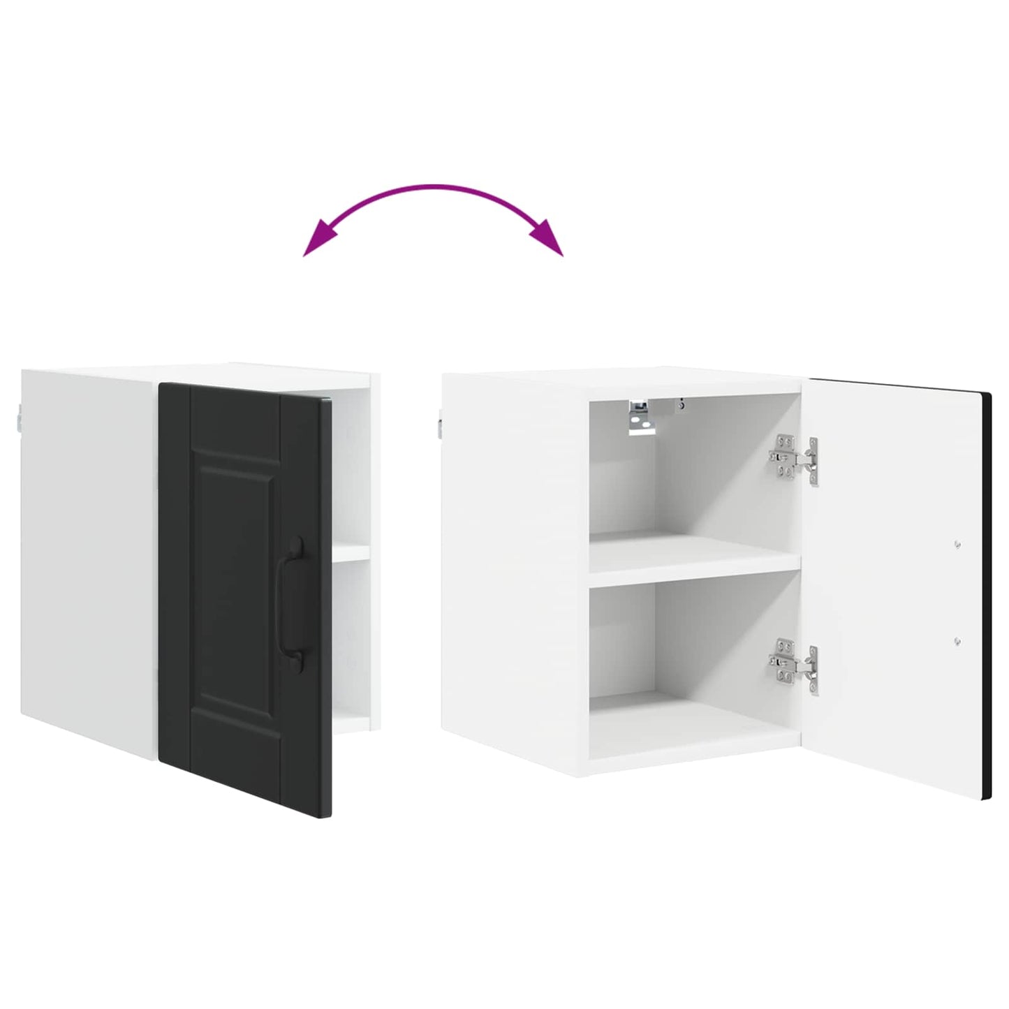 Wall Cabinet PORTO Black 30 x 31 x 40 cm Engineered Wood