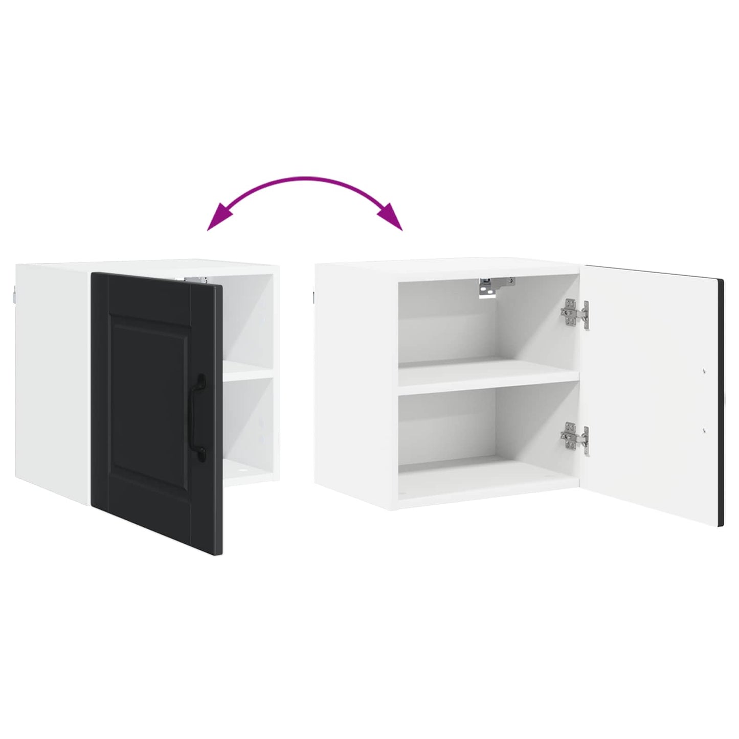Wall Cabinet PORTO Black 40 x 31 x 40 cm Engineered Wood