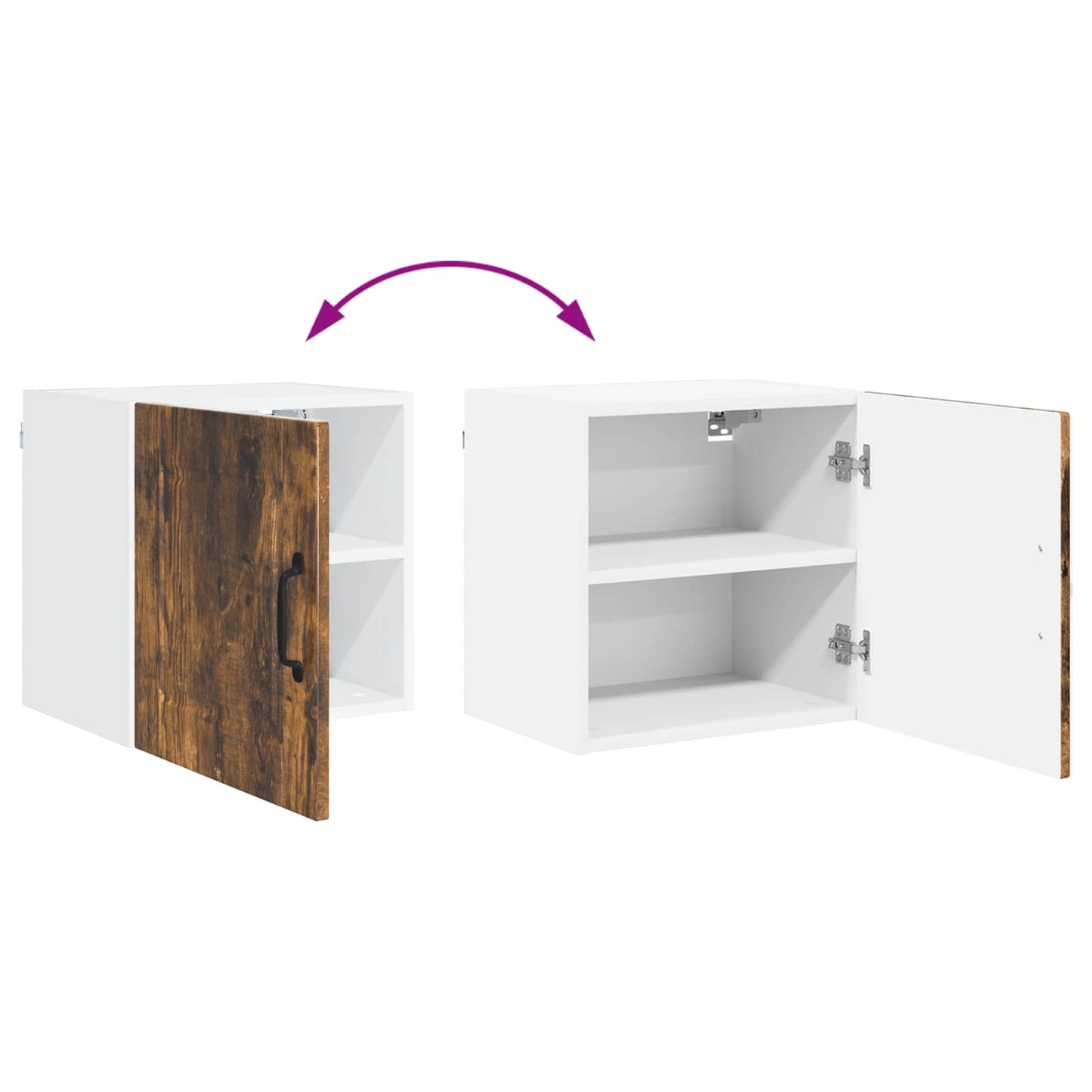 Wall Cabinet PORTO Smoked Oak 40 x 31 x 40 cm Engineered Wood