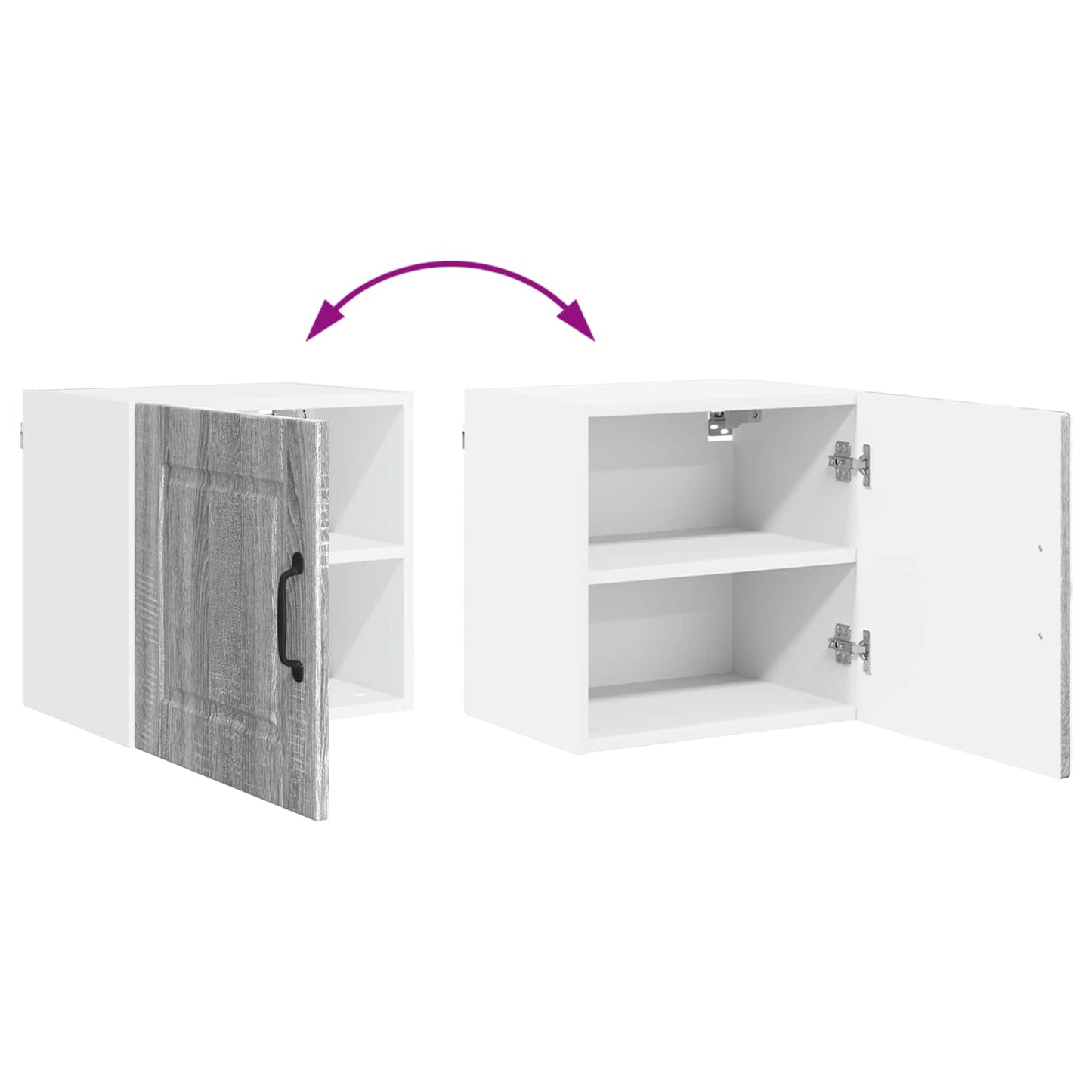 Wall Cabinet PORTO Grey Sonoma 40 x 31 x 40 cm Engineered Wood