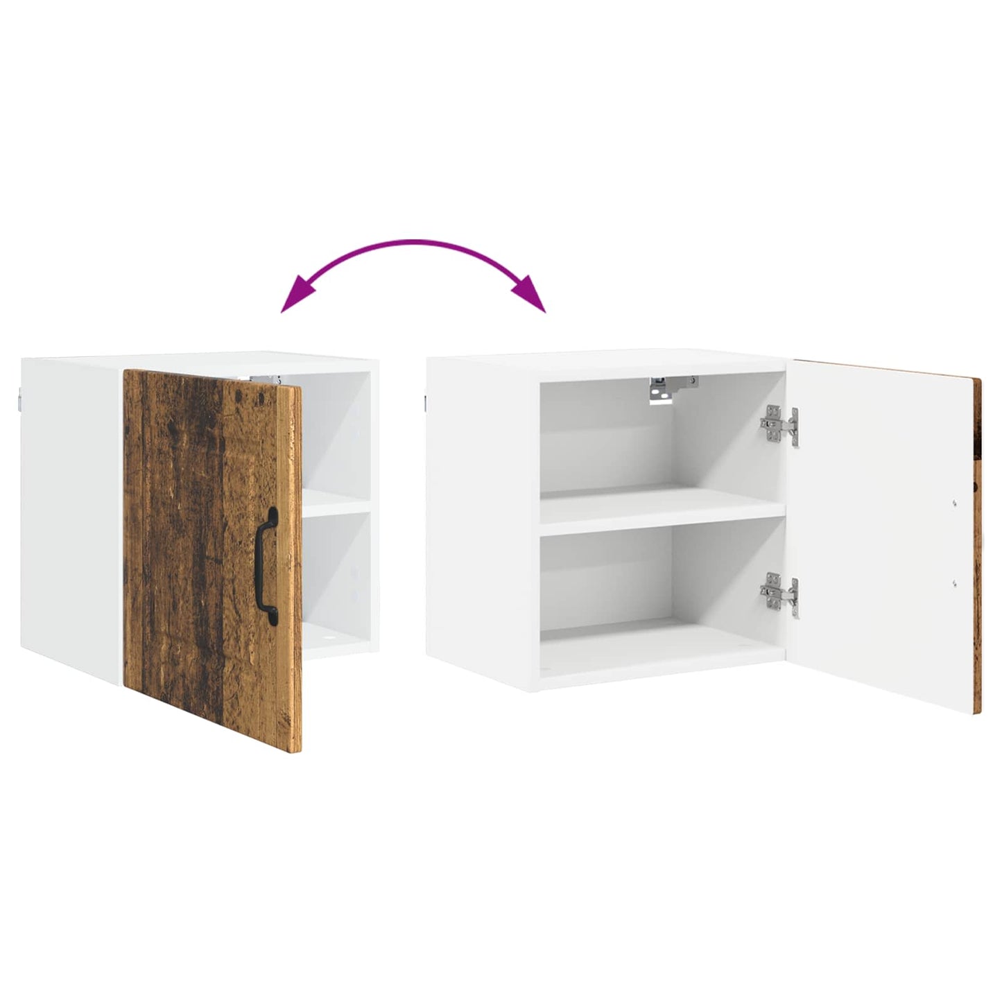 Wall Cabinet PORTO Old Wood 40 x 31 x 40 cm Engineered Wood