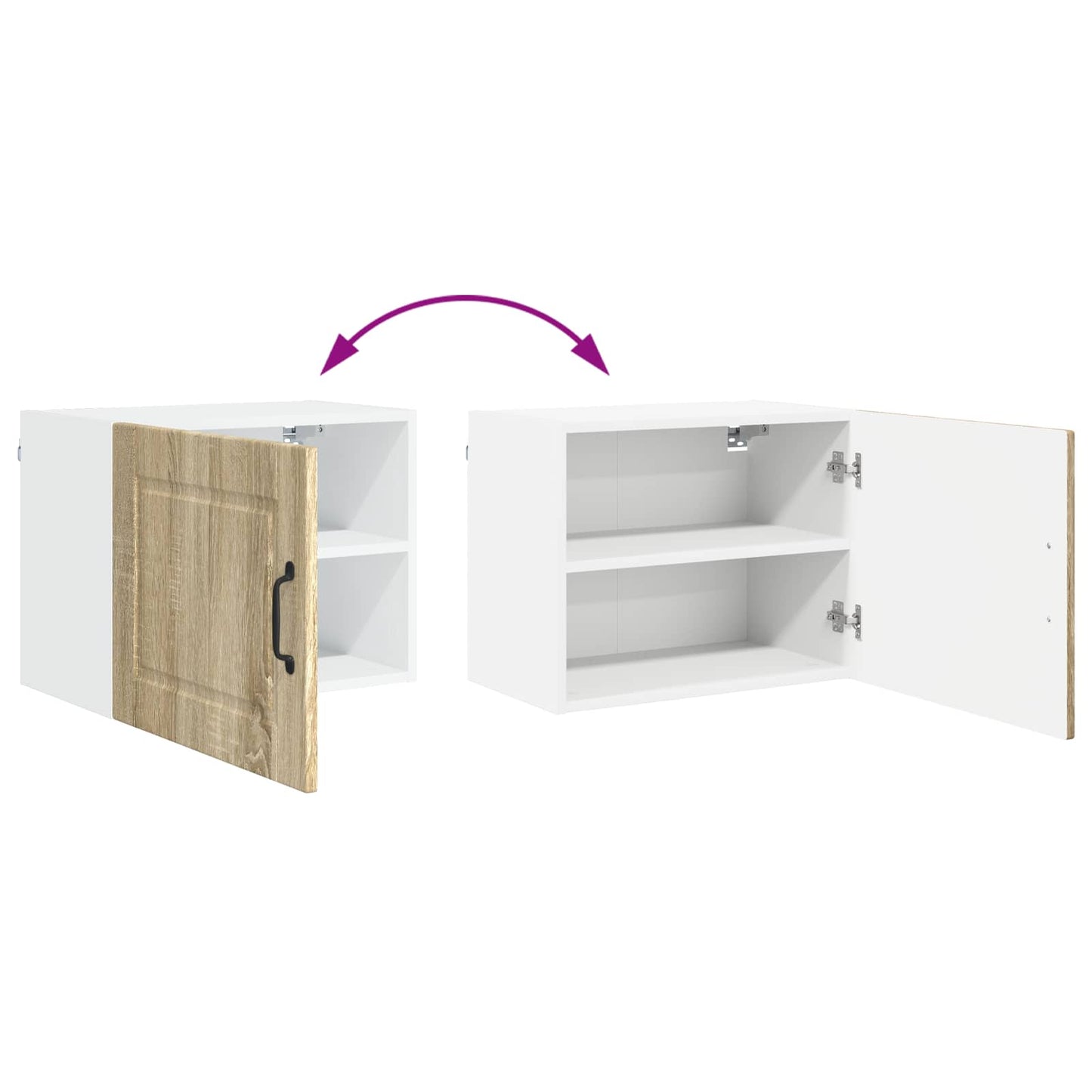 Wall Cabinet PORTO Sonoma Oak 50 x 31 x 40 cm Engineered Wood