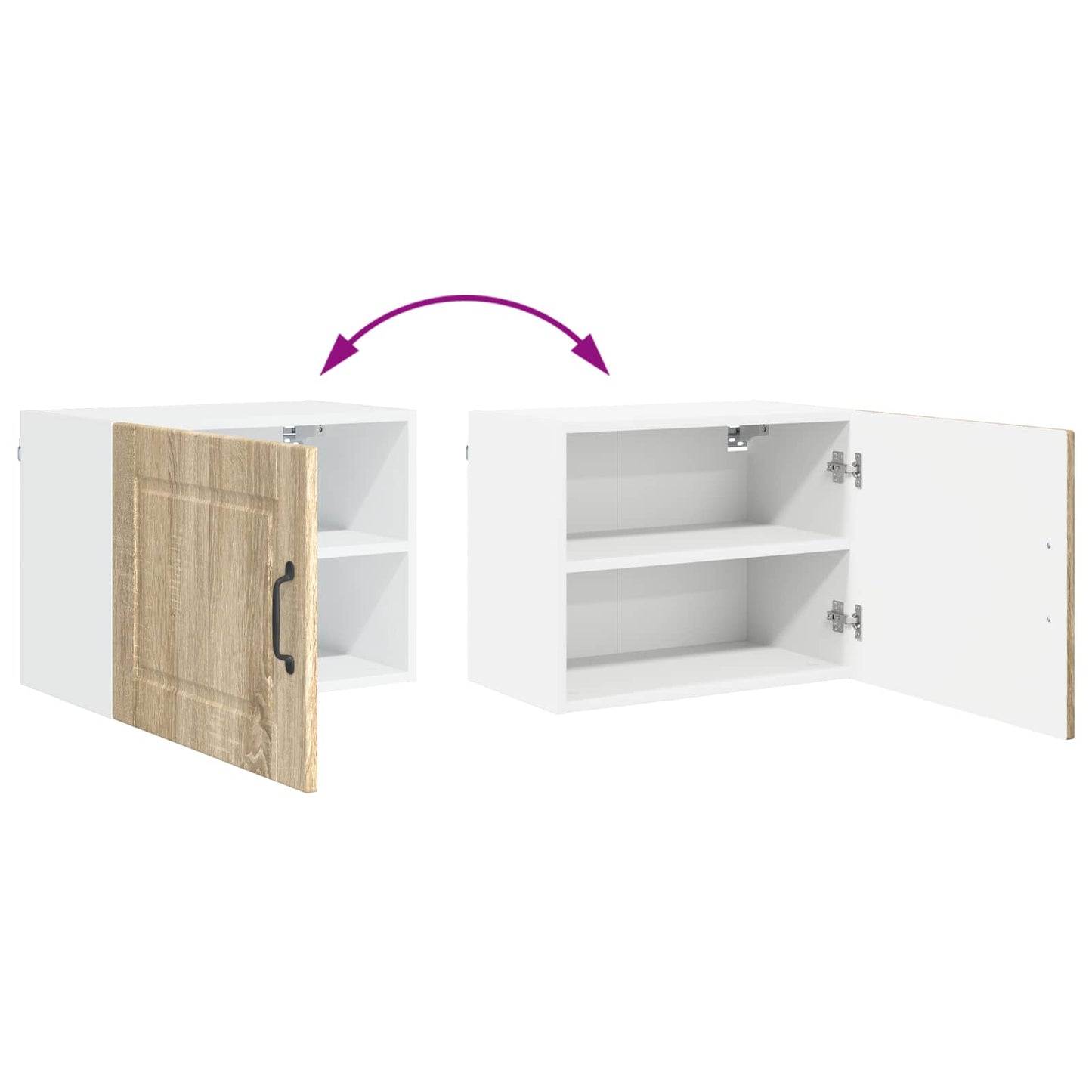 Wall Cabinet PORTO 2 pcs Sonoma Oak Engineered Wood