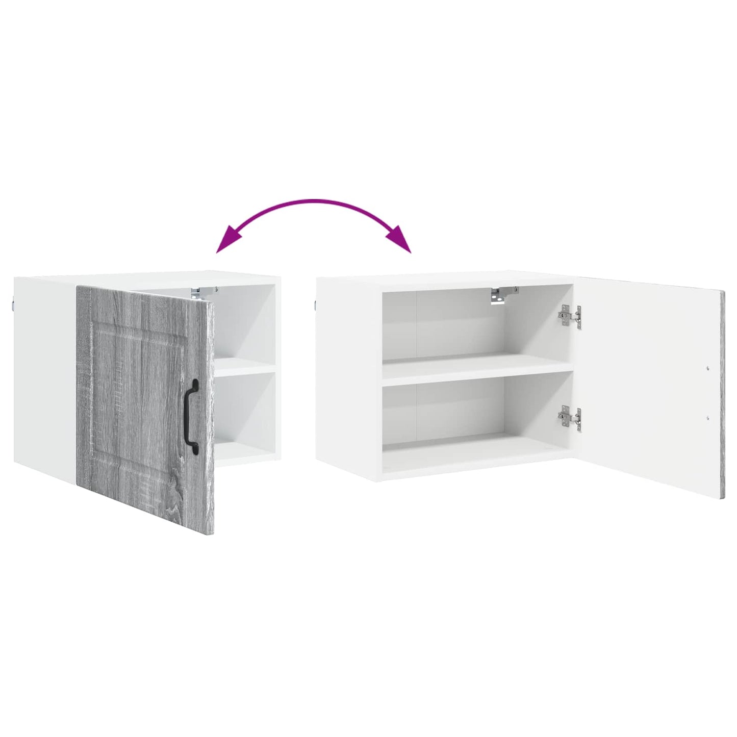 Wall Cabinet PORTO Grey Sonoma 50 x 31 x 40 cm Engineered Wood