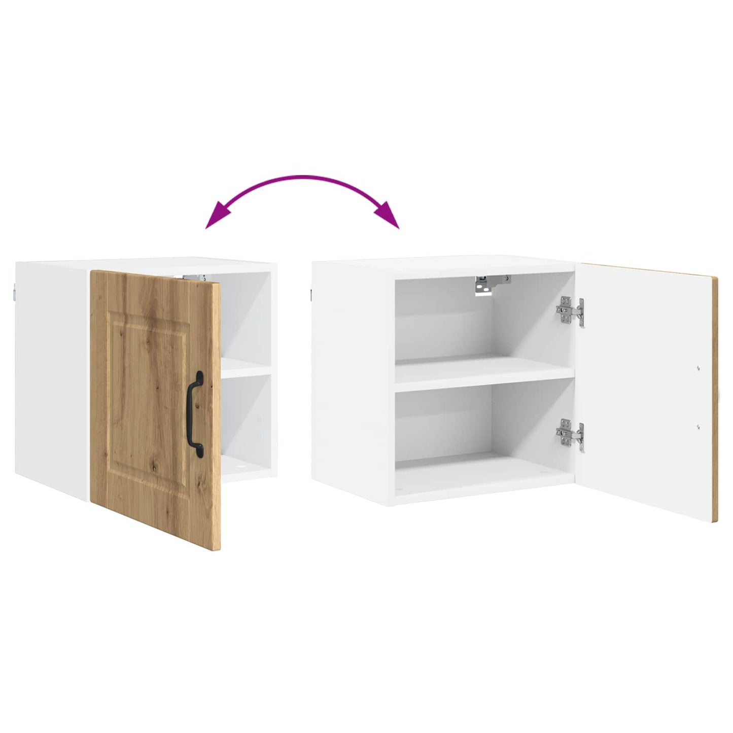 Wall Cabinet PORTO 2 pcs Artisan Oak Engineered Wood