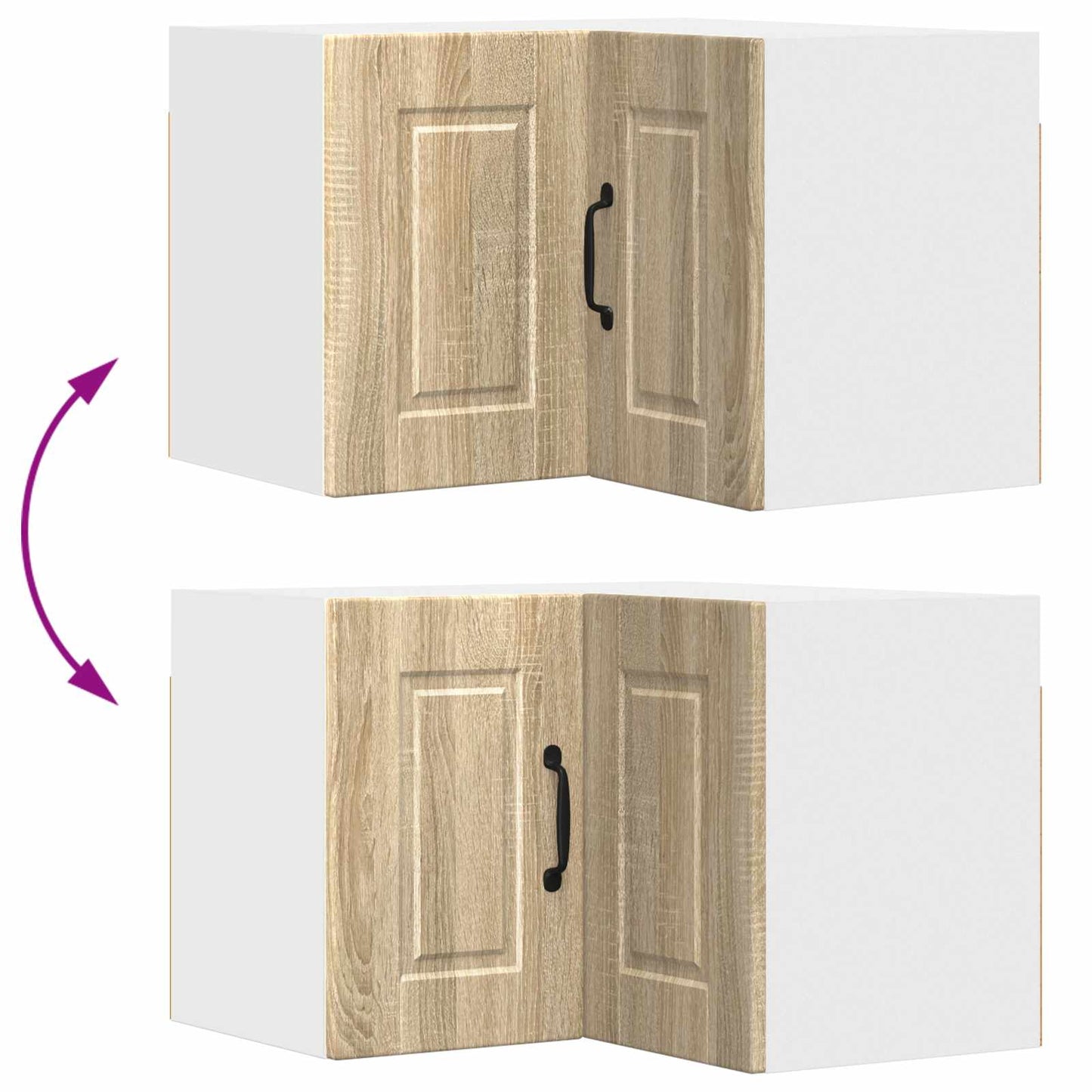 Wall Corner Cabinet PORTO Sonoma Oak 57 x 57 x 40 cm