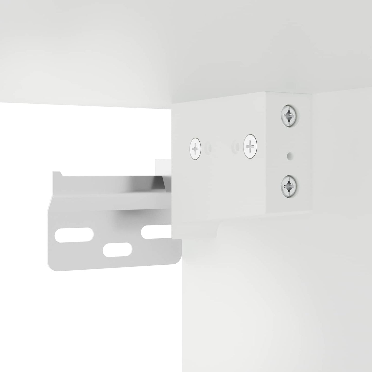 Wall Glass Cabinet PORTO 2 pcs White Engineered Wood