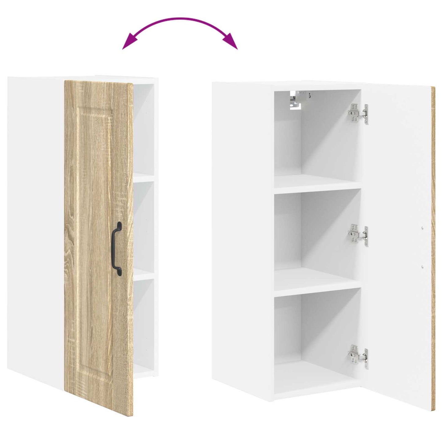 Wall Cabinet PORTO Sonoma Oak 30 x 31 x 80 cm Engineered Wood
