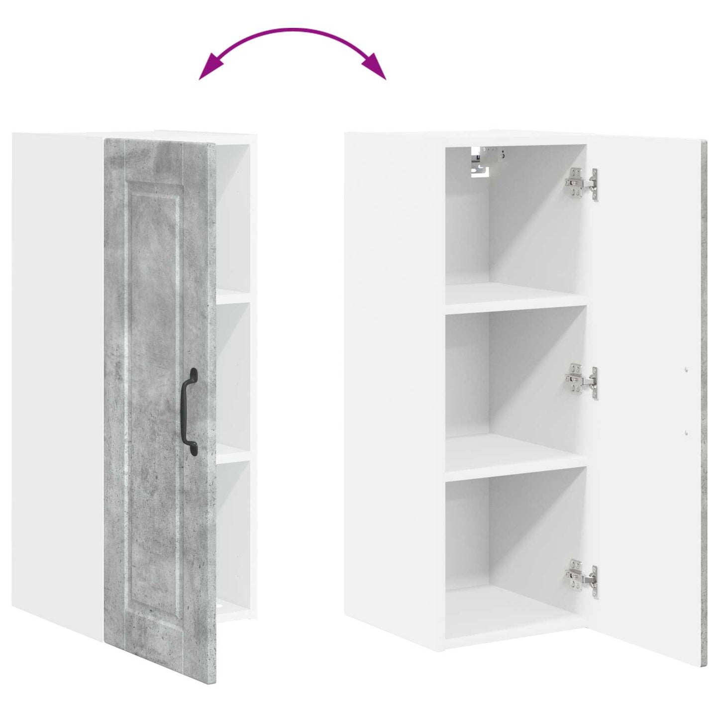 Wall Cabinet PORTO Concrete Grey 30 x 31 x 80 cm