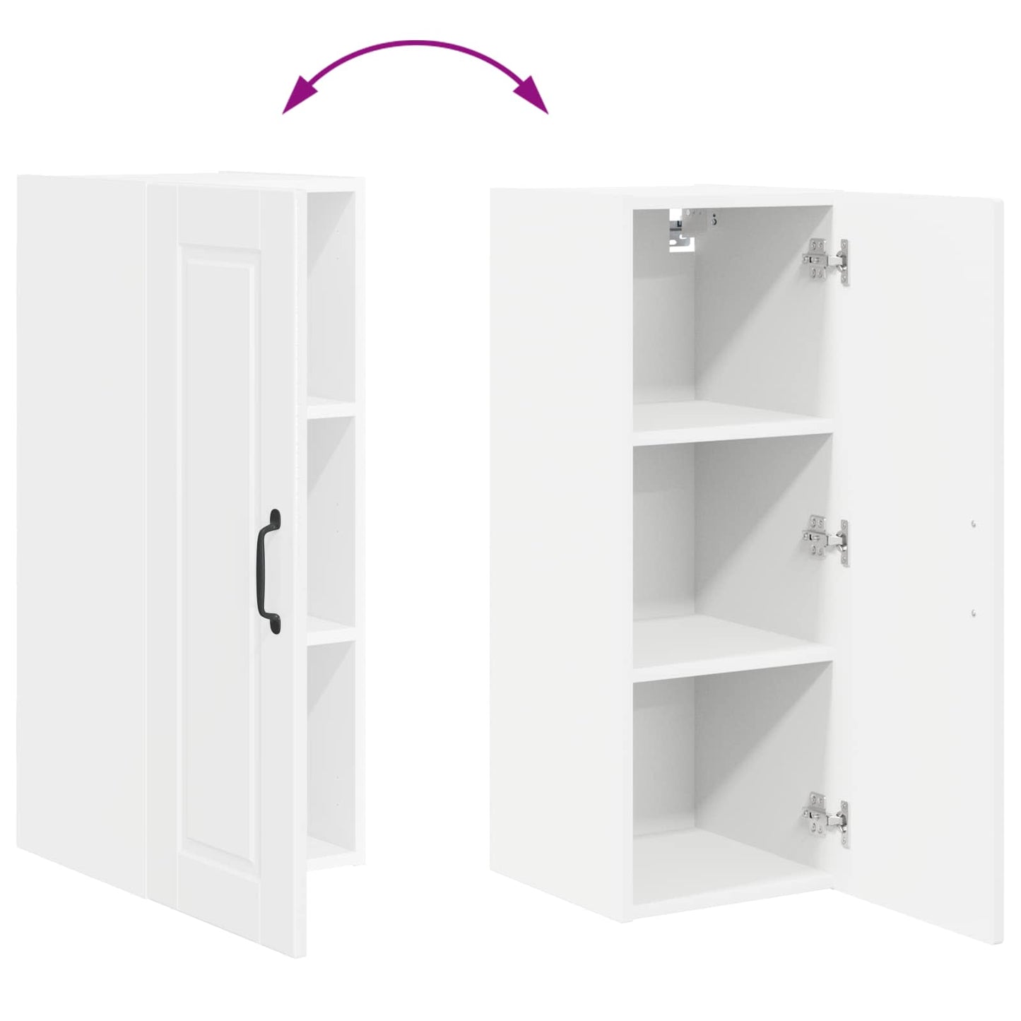 Wall Cabinet PORTO High Gloss White 30 x 31 x 80 cm