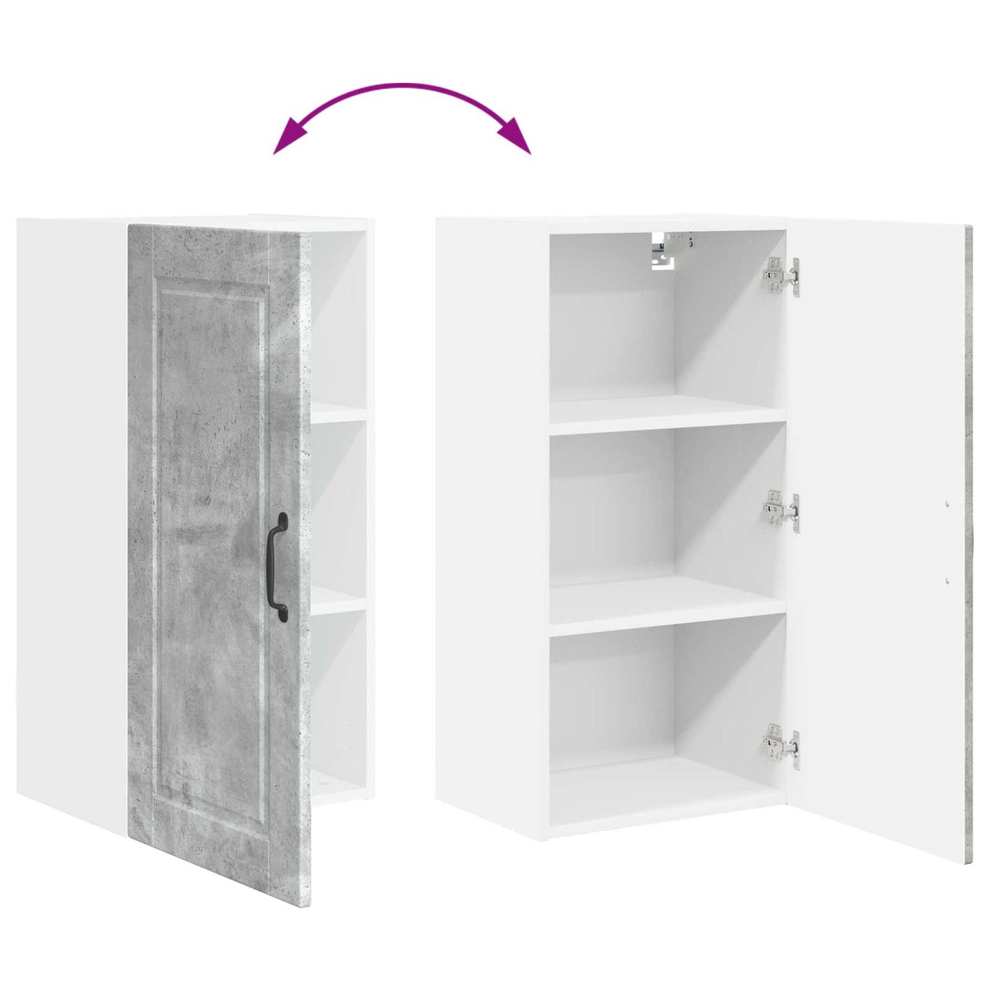 Wall Cabinet PORTO Concrete Grey 40 x 31 x 80 cm