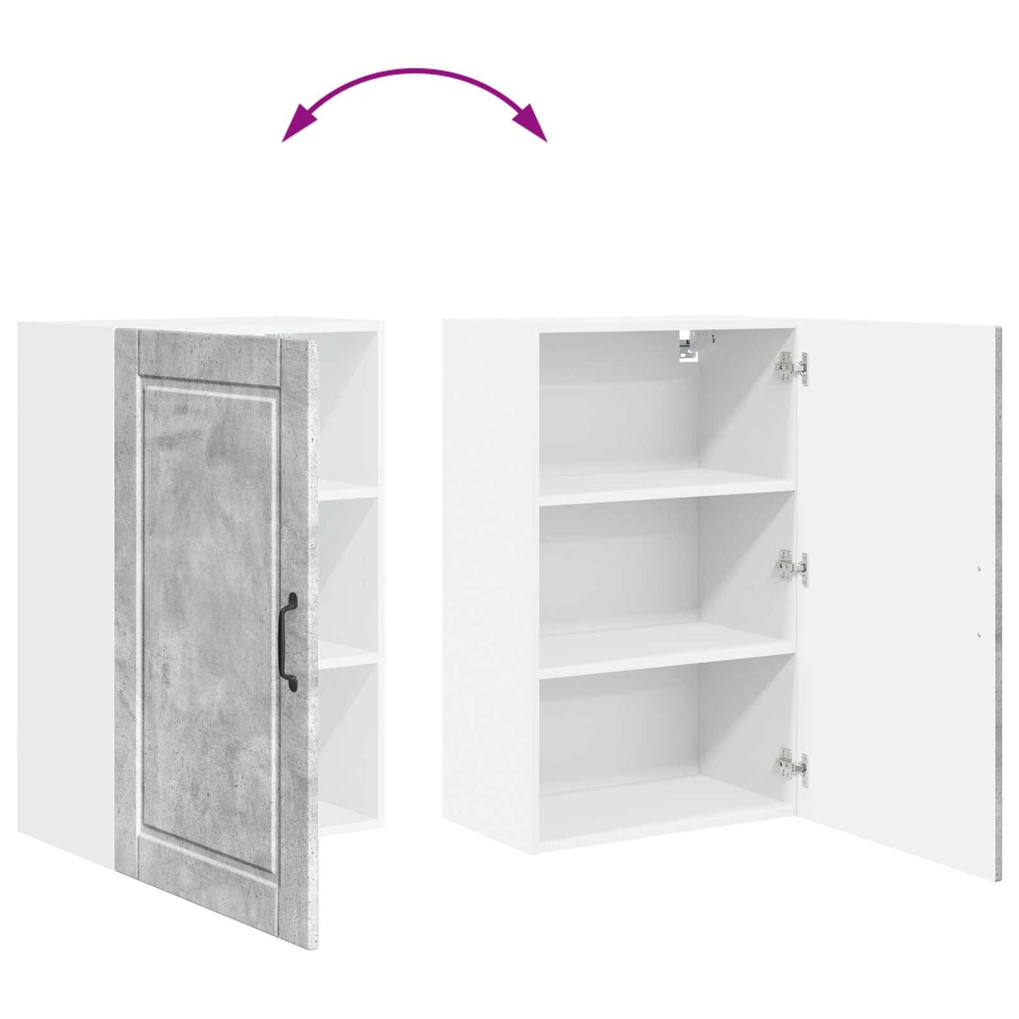 Wall Cabinet PORTO Concrete Grey 50 x 31 x 80 cm