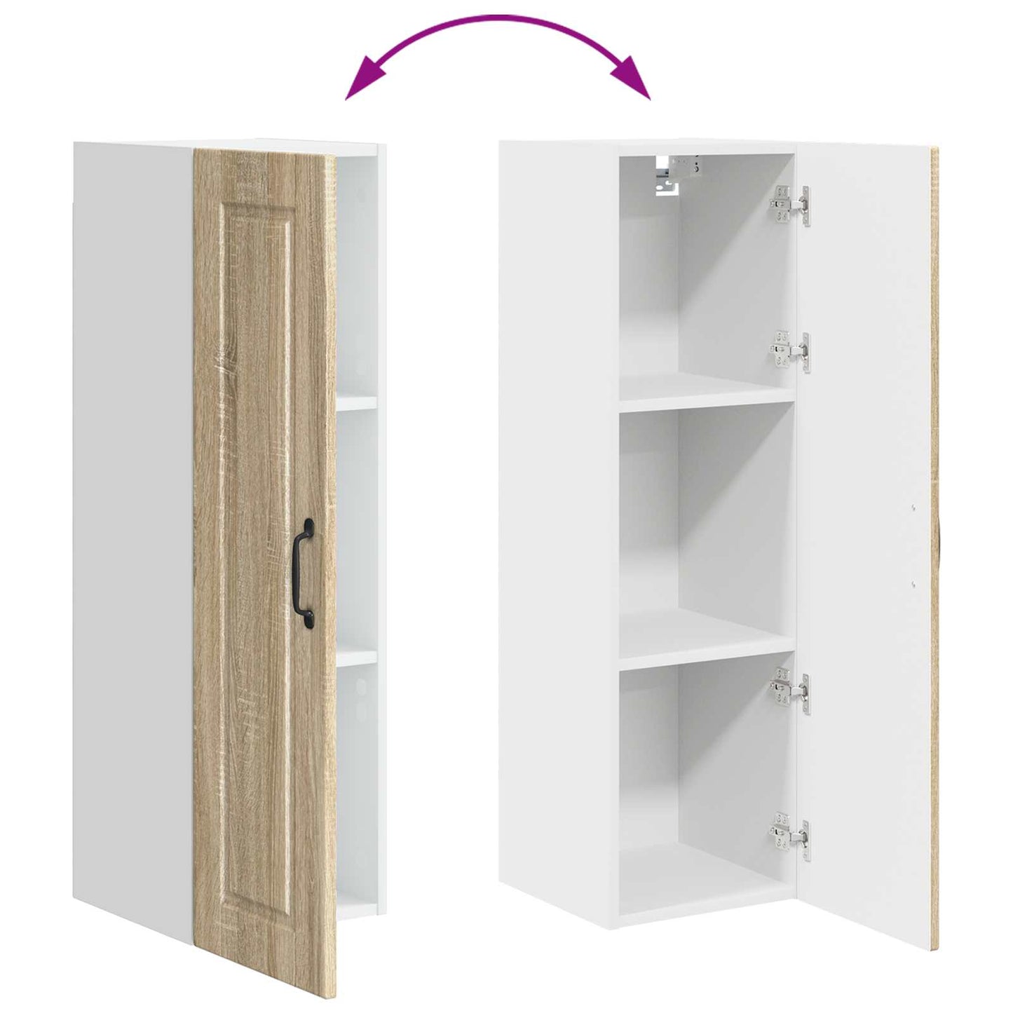 Wall Cabinet PORTO Sonoma Oak 30 x 31 x 100 cm Engineered Wood