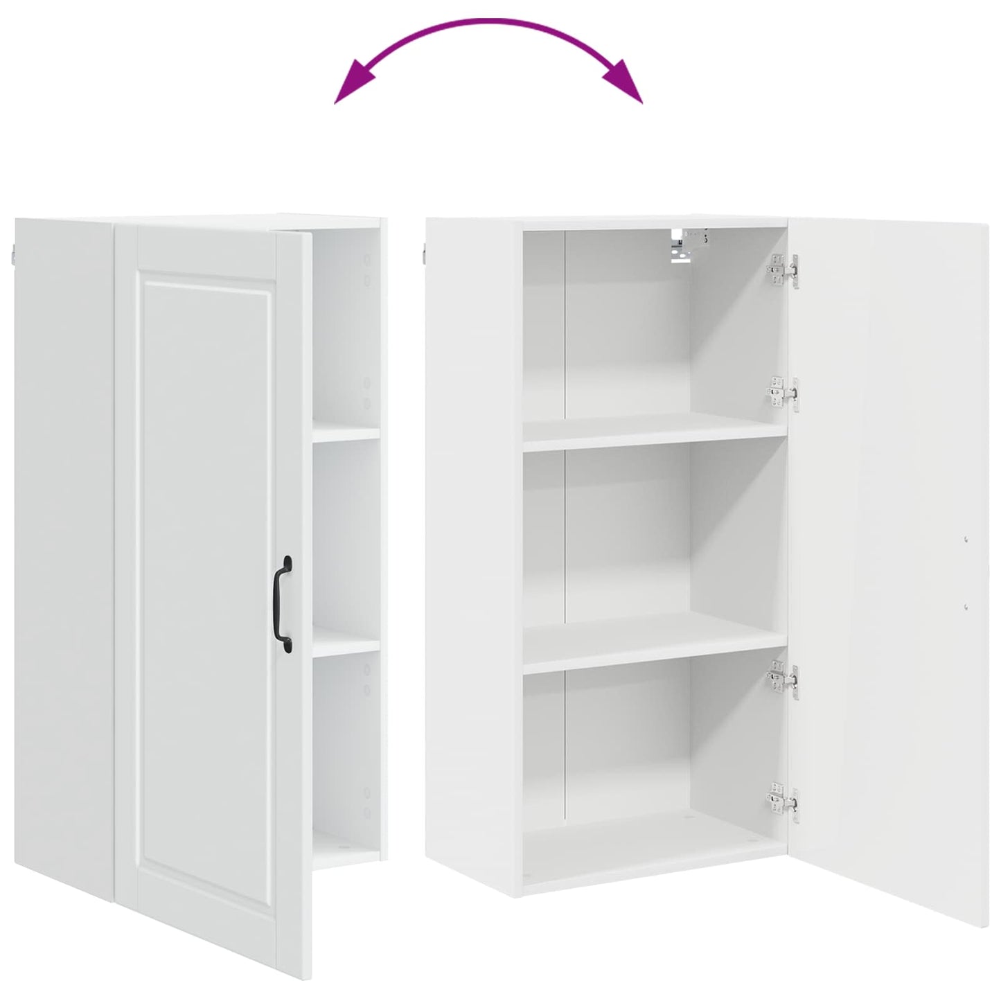 Wall Cabinet PORTO White 50 x 31 x 100 cm Engineered Wood