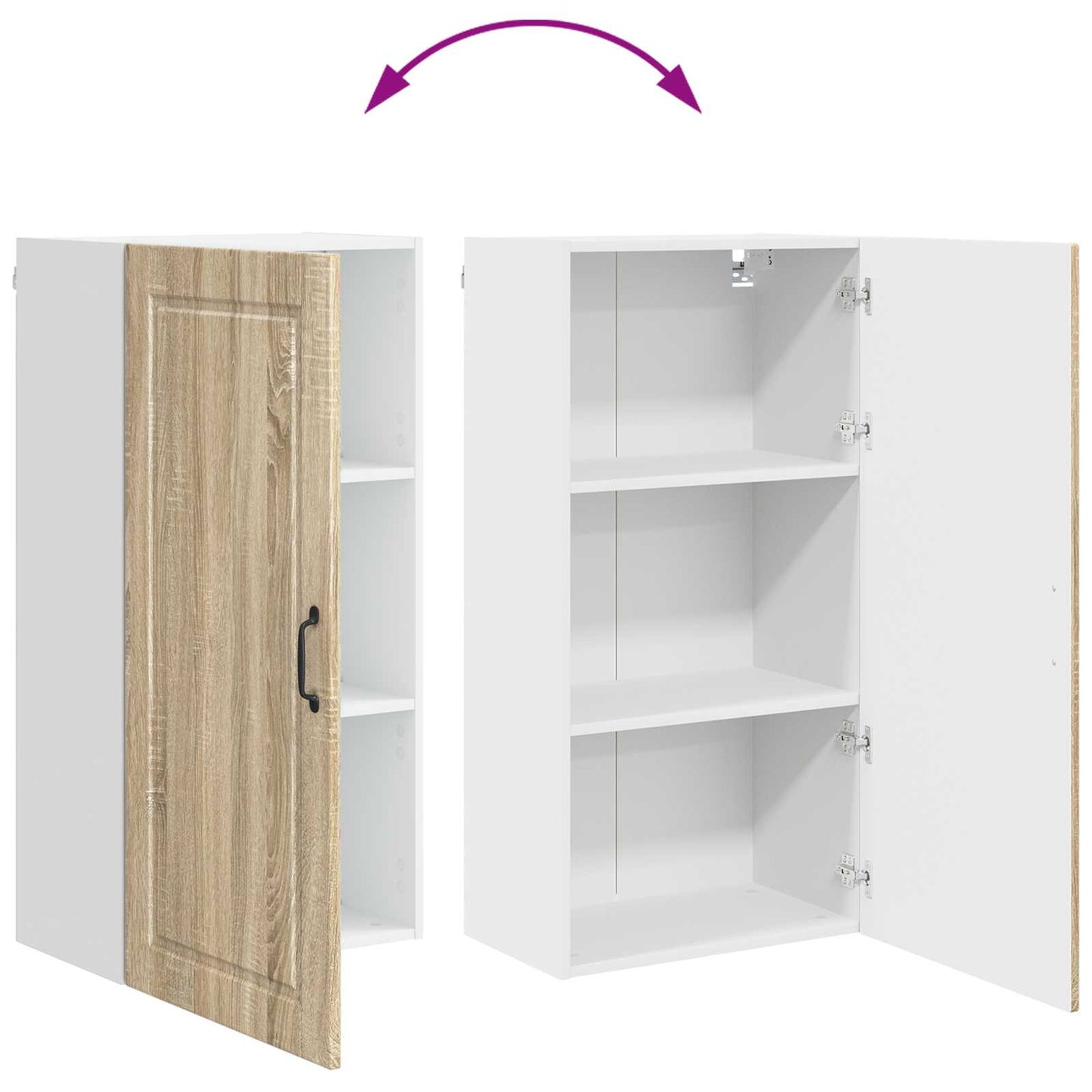 Wall Cabinet PORTO Sonoma Oak 50 x 31 x 100 cm Engineered Wood